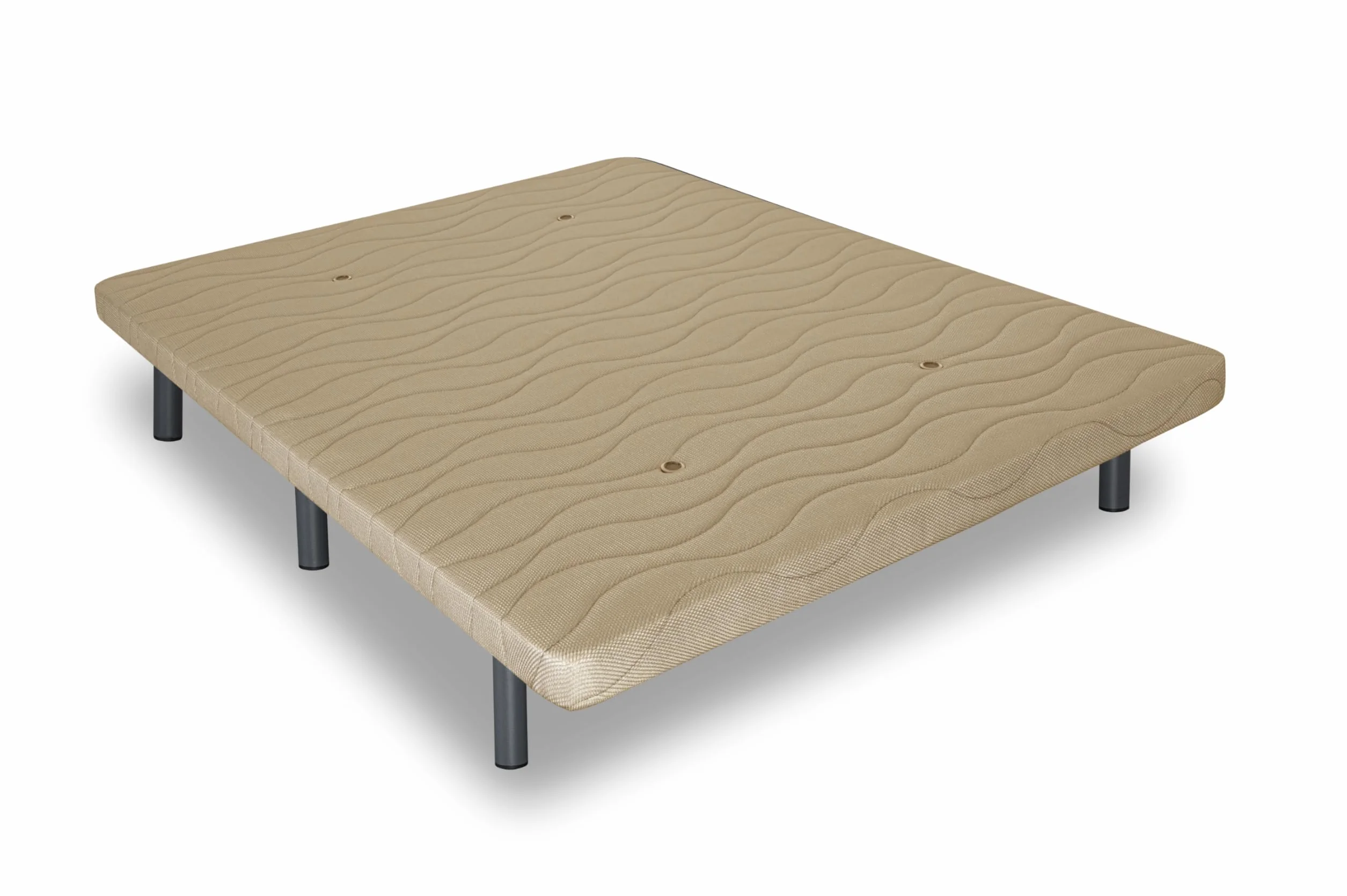 Matnature | Pack Cama Individual con Base Tapizada + Colchón Viscoelástico Nature |Firmeza Superior y Alta Adaptabilidad | Fabricación Sostenible España (Beige, 135x190)
