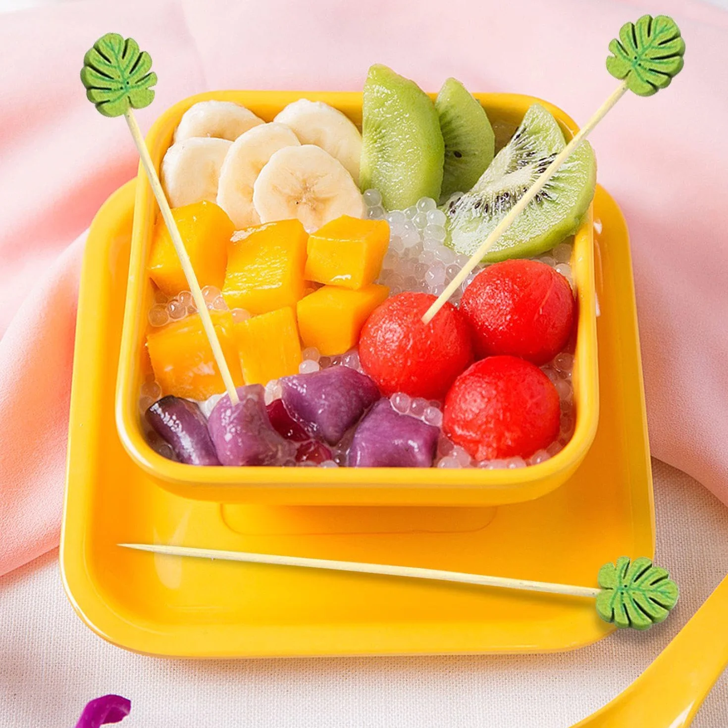 200 Piezas Brochetas De Frutas, Decoración De Cócteles, Brochetas De Comida De Madera, Decoraciones Para Fiestas, Brochetas De Madera Decorativas, Brochetas De Comida Creativas