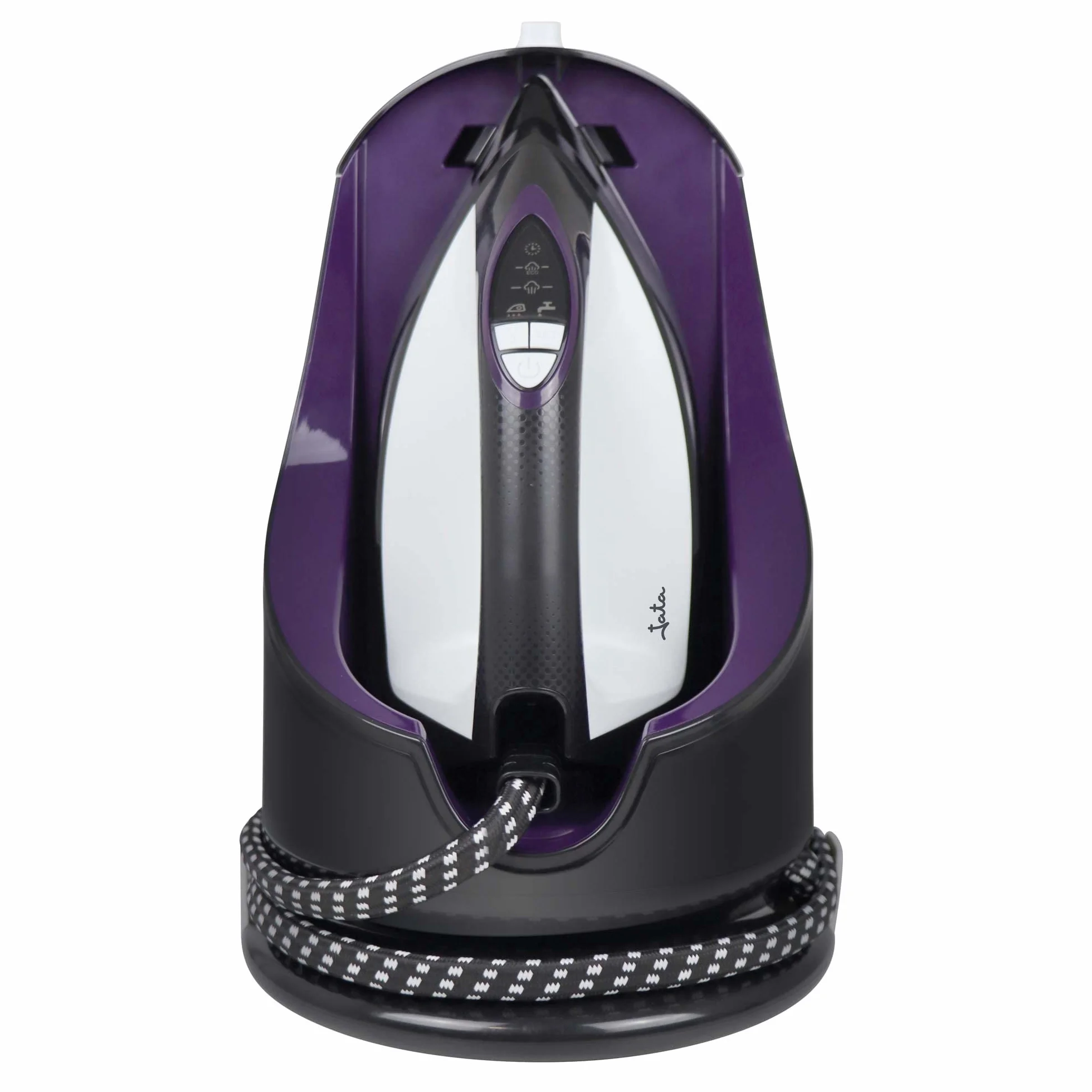 Jata JECP8522 Centro de Planchado, Suela Cerámica, Presión 7 bar, Golpe Vapor 130 g/min, Potencia 3200 W, Planchado Vertical, Depósito Agua 1,7 L, Autoapagado, Incluye vaso 200 ml