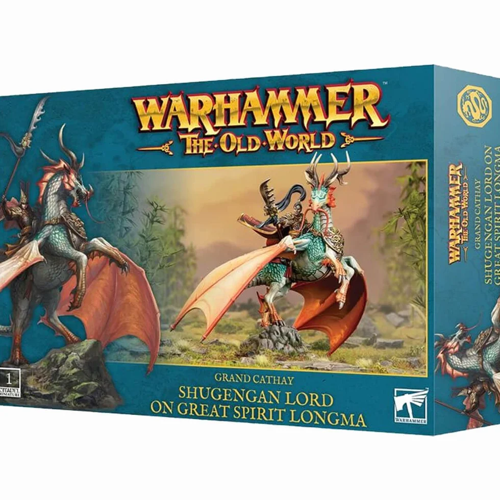 Games Workshop - Warhammer - The Old World - Grand Cathay: Shugengan Lord on Great Sprit Longma - Kit de Modelo de plástico