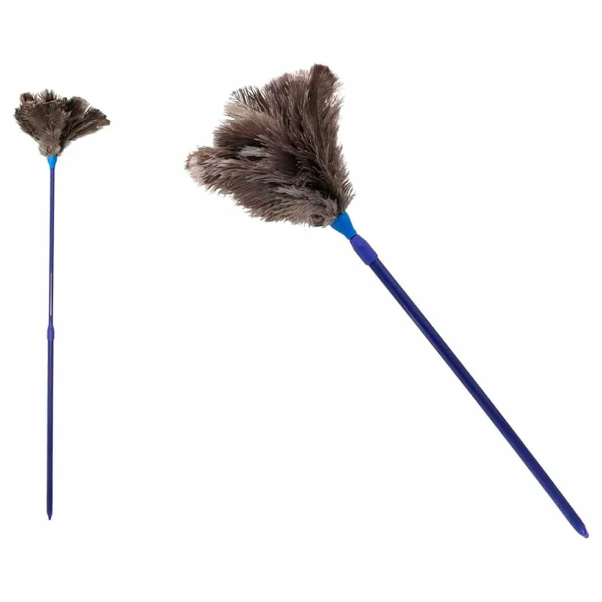 AC – Pack de 2 plumeros de Avestruz Maxi Extensible 57-105cm, Mango de plástico con Agujero, Plumas Suaves, Reutilizable, Lavable, Quitar el Polvo, Telas de araña, Limpieza del hogar, Oficina