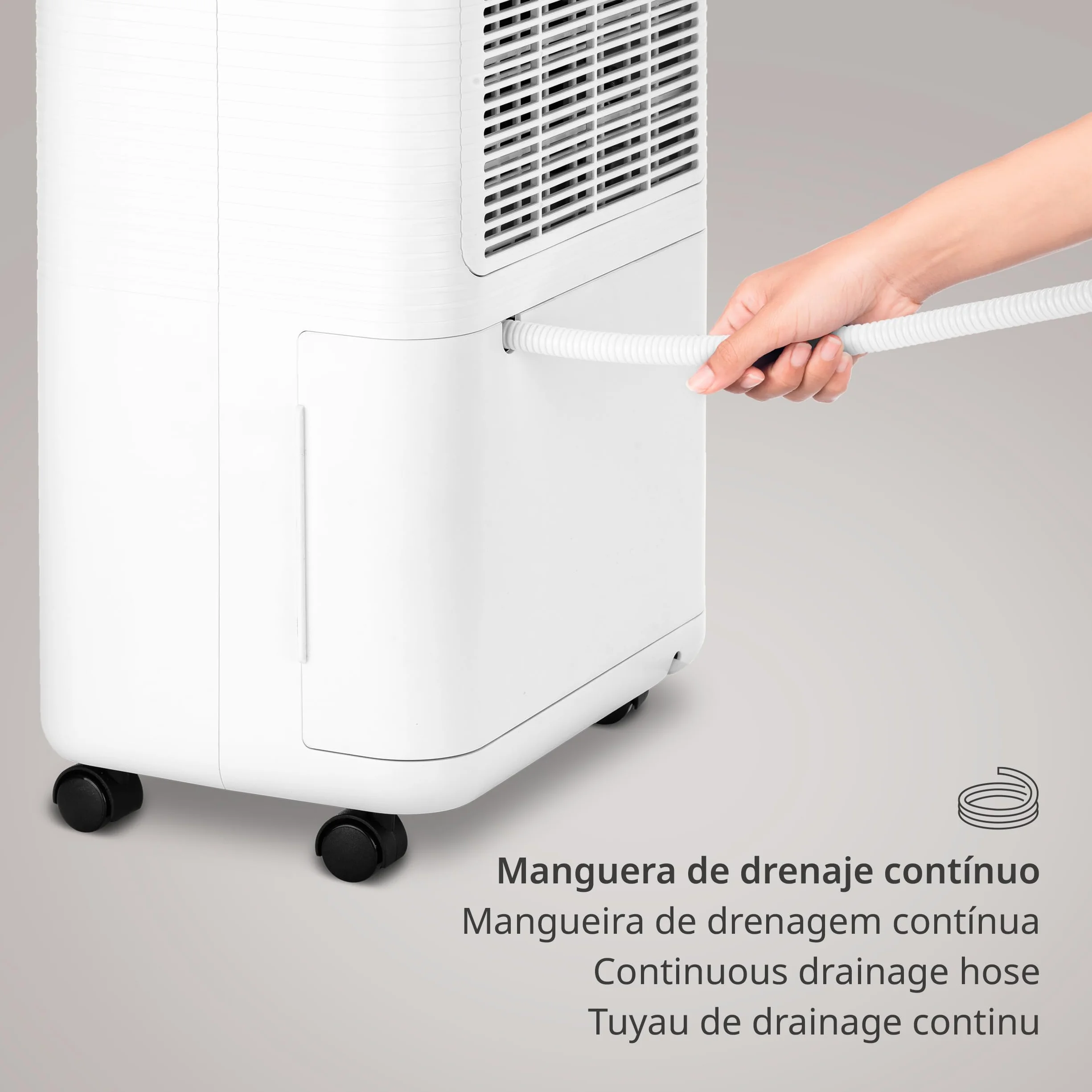 Ufesa Wellness Dry 2000 Deshumidificador 280W, 12L/24h, Silencioso 47dB con Panel Intuitivo, Función Secado Ropa, Sensor de Humedad, 2L capacidad, 2 Velocidades, Temporizador, Hasta 40m2