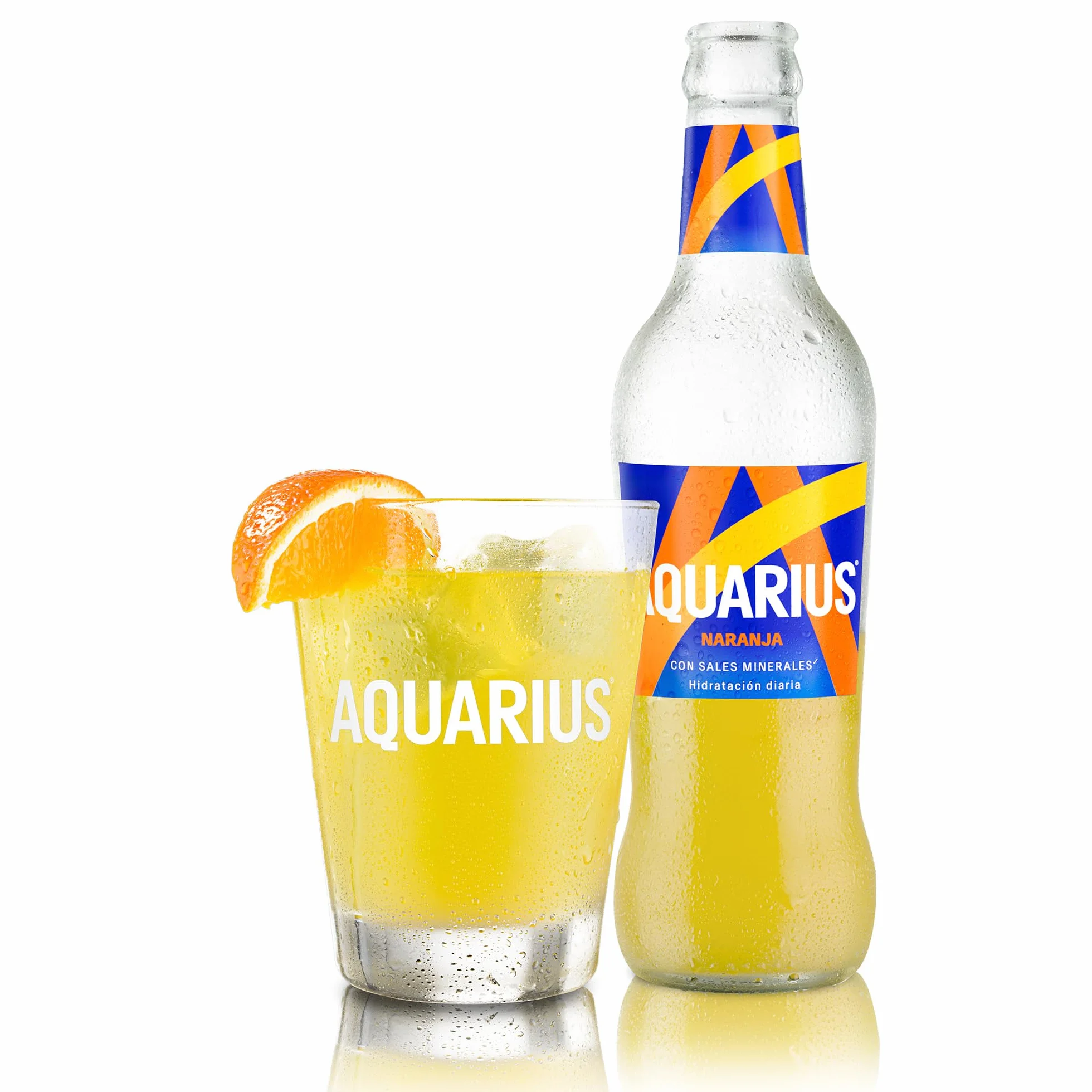 AQUARIUS Naranja Zero Azúcar Bebida Hidratante con Sales Minerales Pack 24 Latas 330 ml