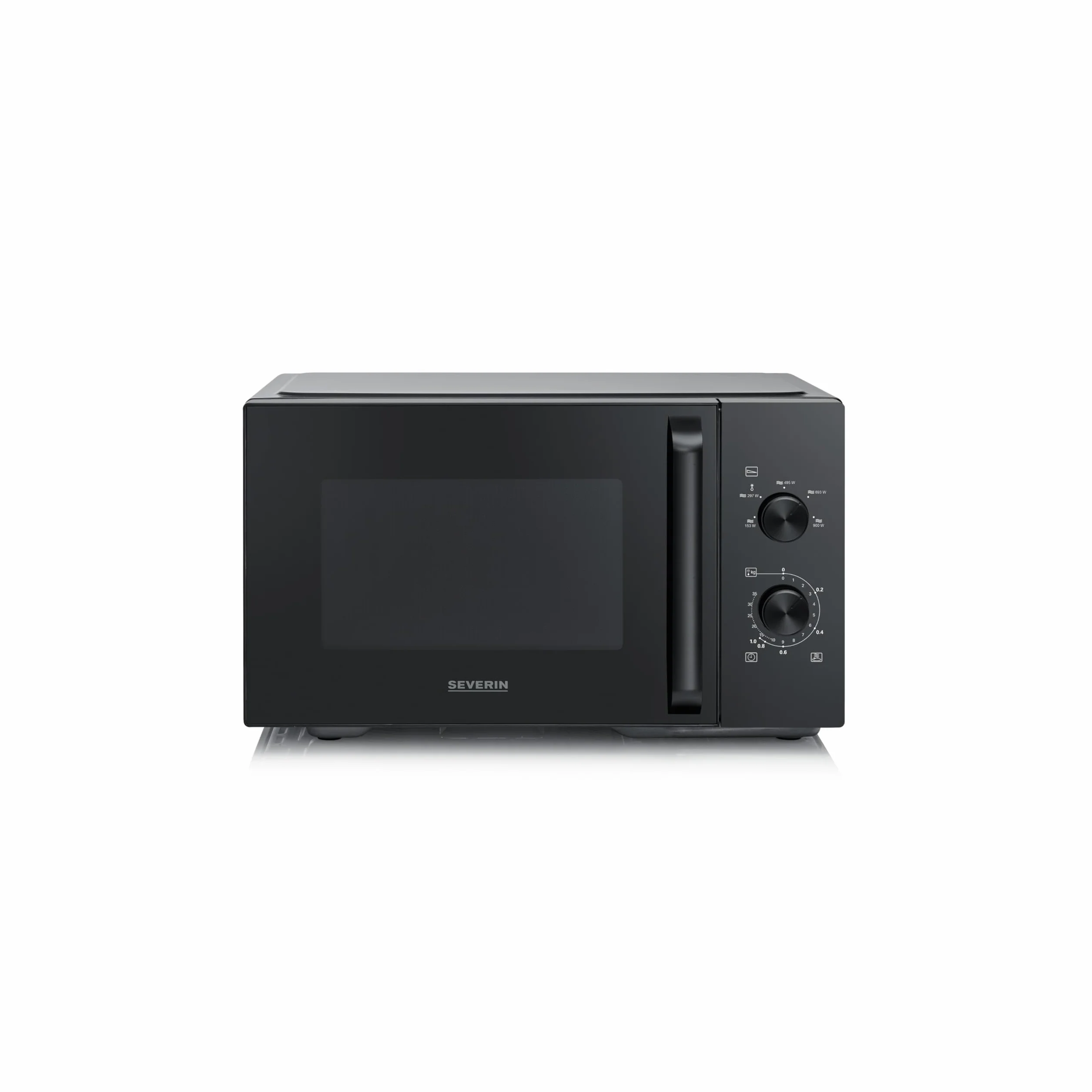 Severin Microondas, para descongelar y calentar, interior XXL, 28 l, horno microondas con plato giratorio de cristal extraíble, 5 niveles, temporizador de 35 minutos, 900 W, negro/metal, MW 7796