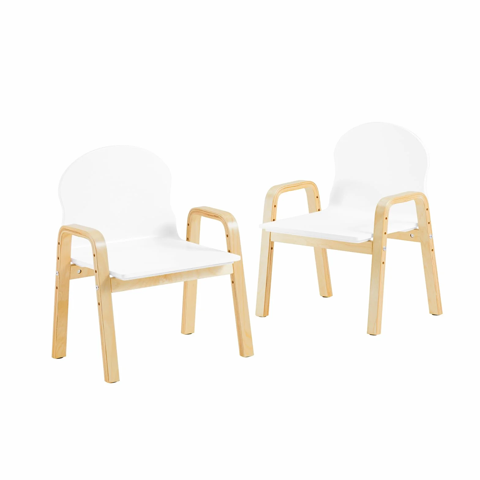 SoBuy KMB24-Wx2 Set de 2 Sillas Infantiles Silla para Niños con 4 Alturas de Asiento Diferentes 23-35 cm ES