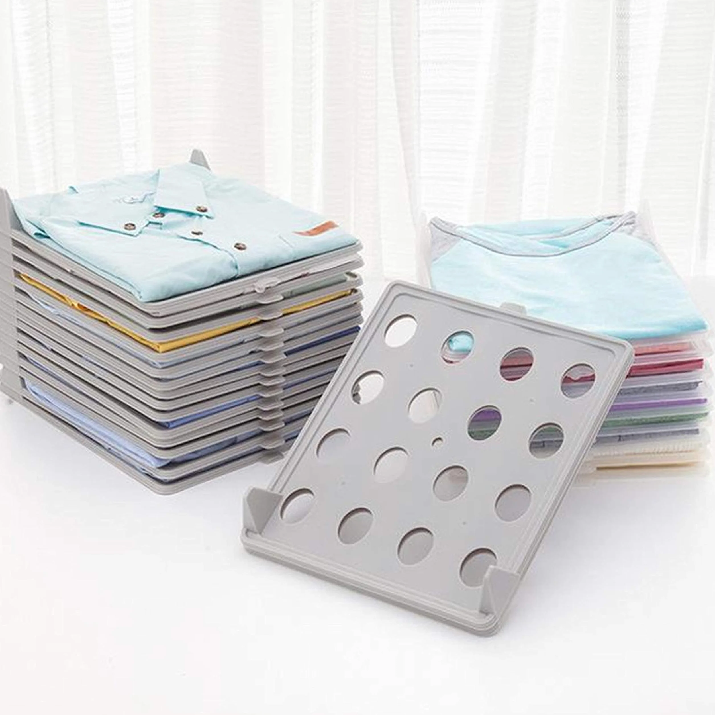 Tabla de almacenamiento de ropa plegable antiarrugas organizador de lavandería