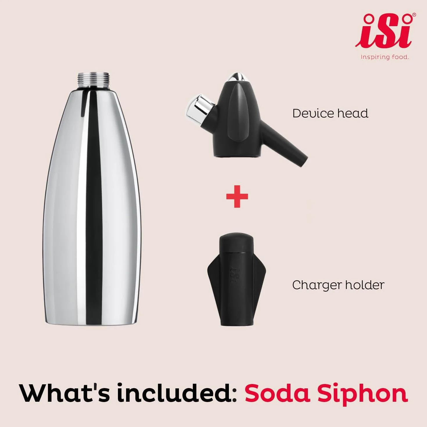 iSi Sodamaker Classic 1,0 L burbujeador de agua con gas botella PEN malla acero inoxidable