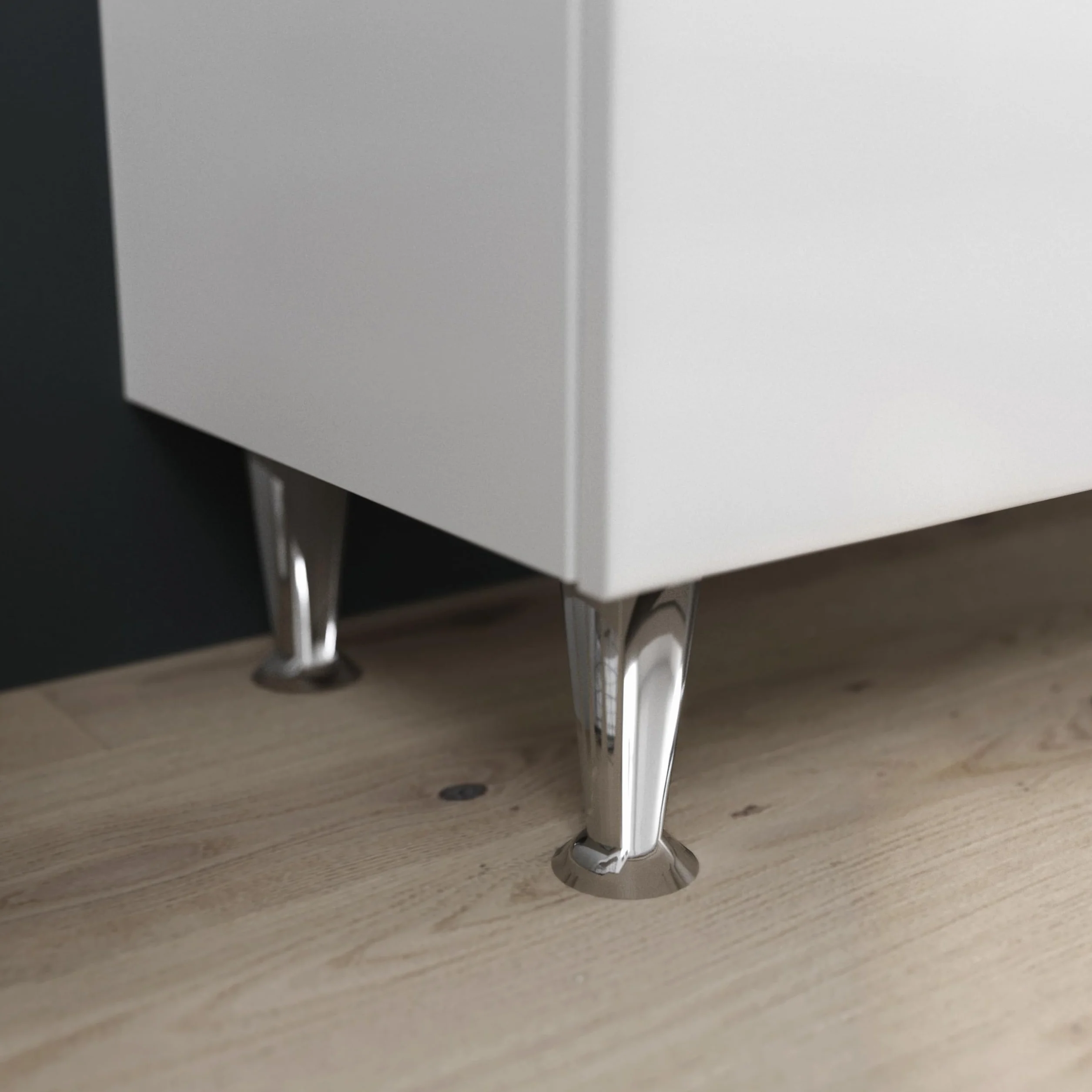 Kiamami Valentina - Mueble de baño de 85 cm en el Suelo con Lavabo, Espejo y Armario Colgante en Color Blanco.