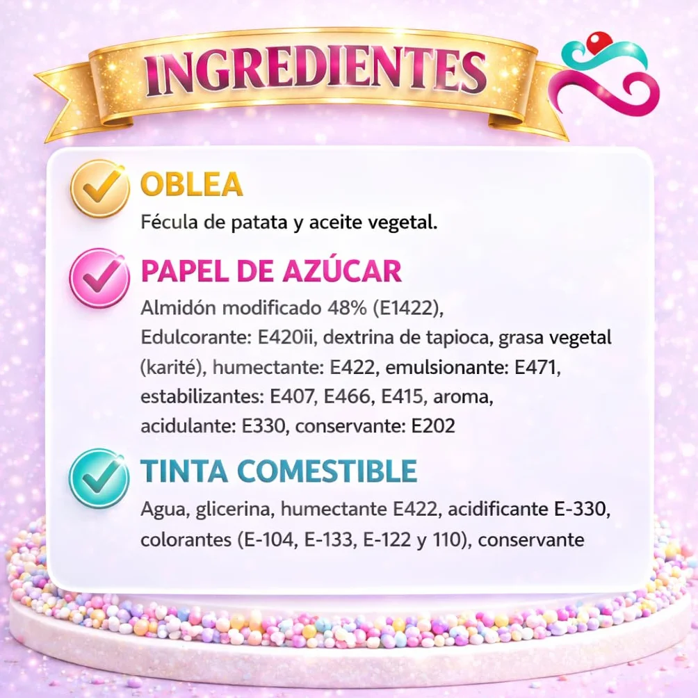 FOTO COMESTIBLE OBLEA Papel de AZÚCAR Personalizada Tarta Foto Nombre Edad Imagen Comestible Cumpleaños Calidad Fotográfica Profesional Varios Tamaños Redonda