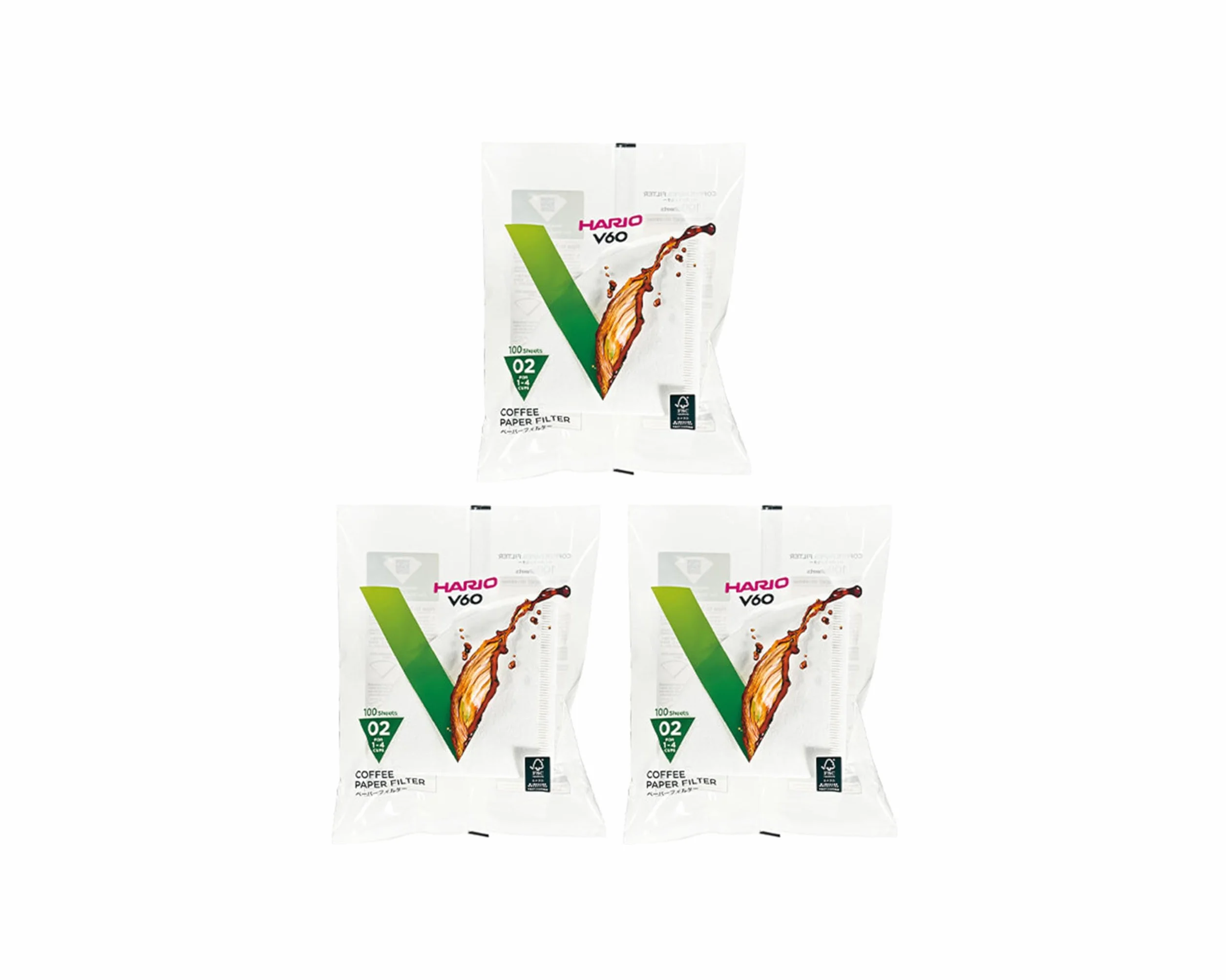 Hario 02 Coffee White Paper Filters 300 Sheets Japan Import