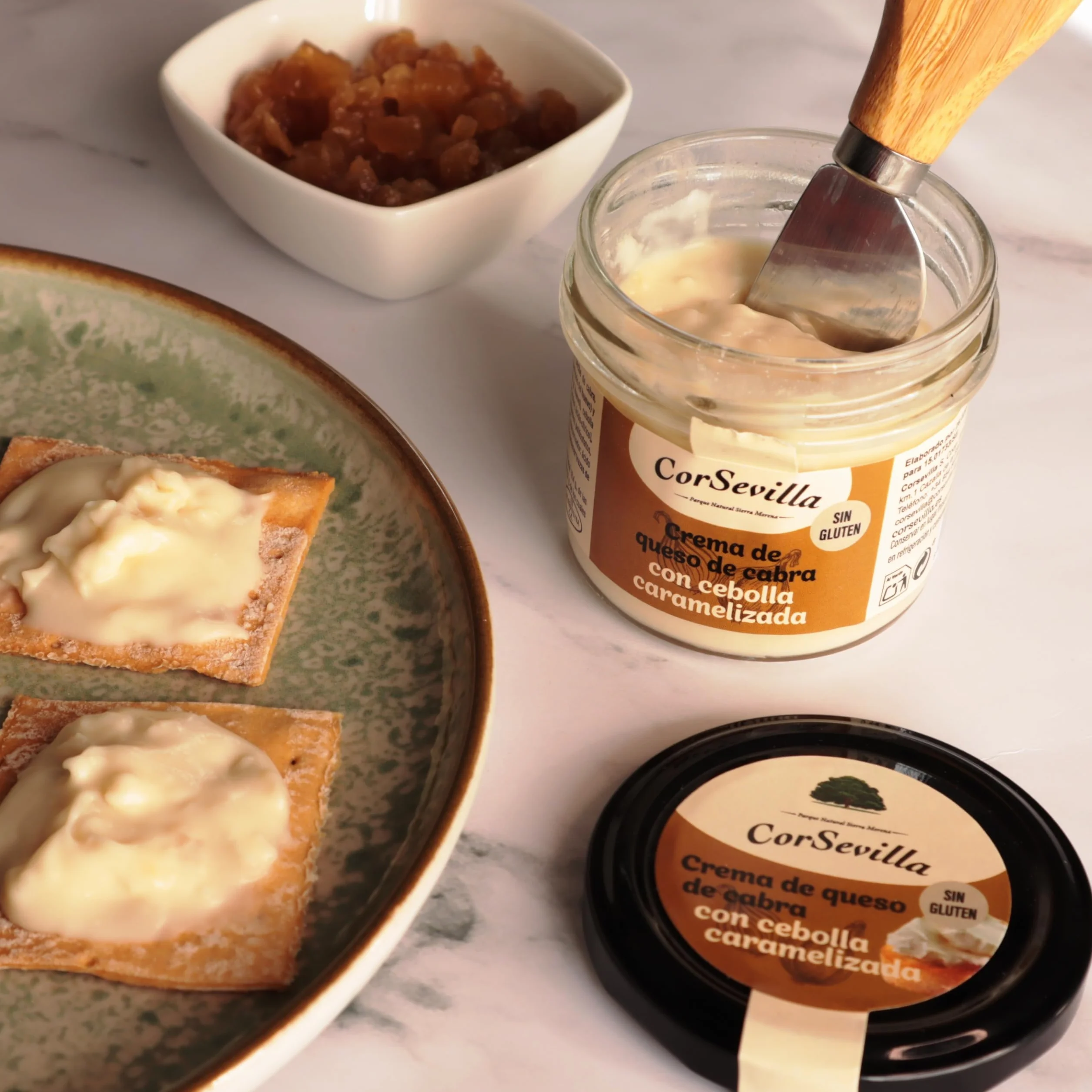Crema Queso Cabra Curado Cebolla Caramelizada Queso Untar Gourmet 100 g