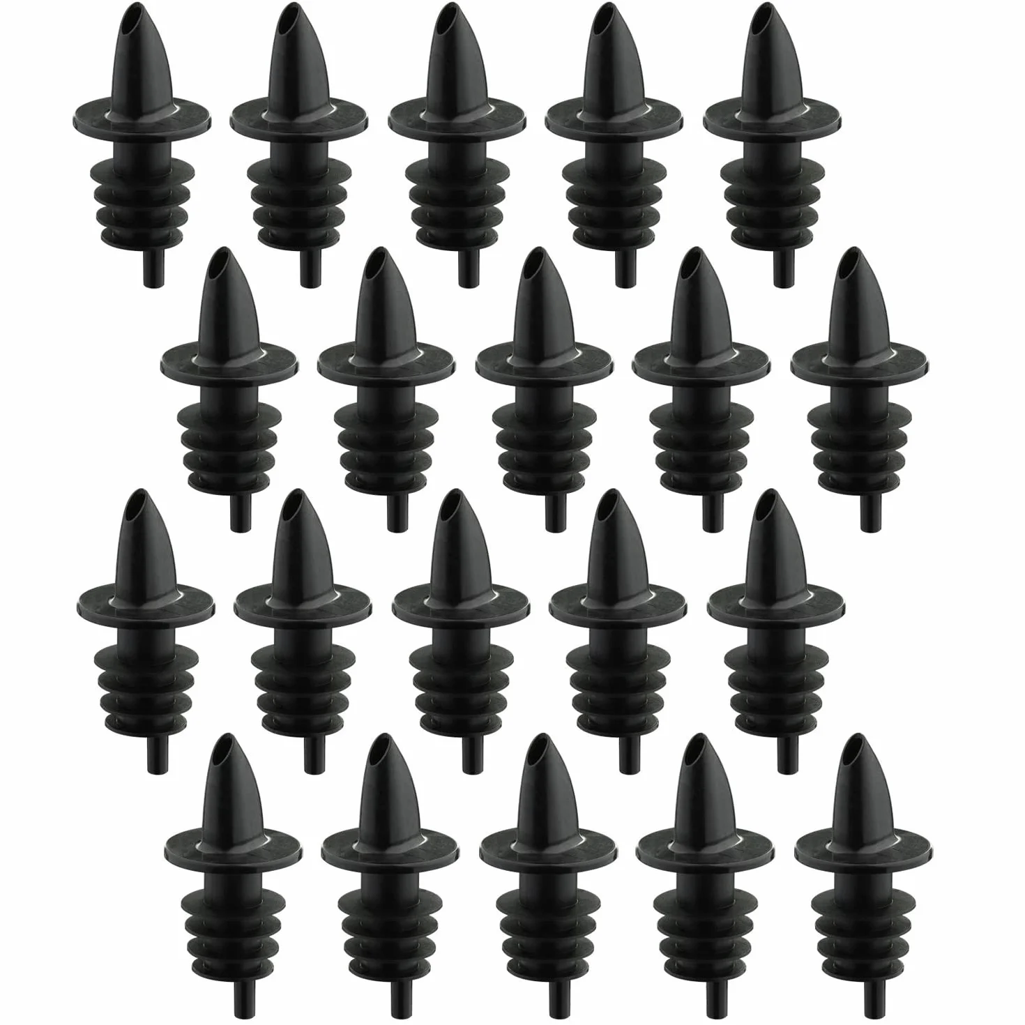 Westmark 2 Boquillas de Botella Dosificador con Tubo de Aire Jet-Pour Negro