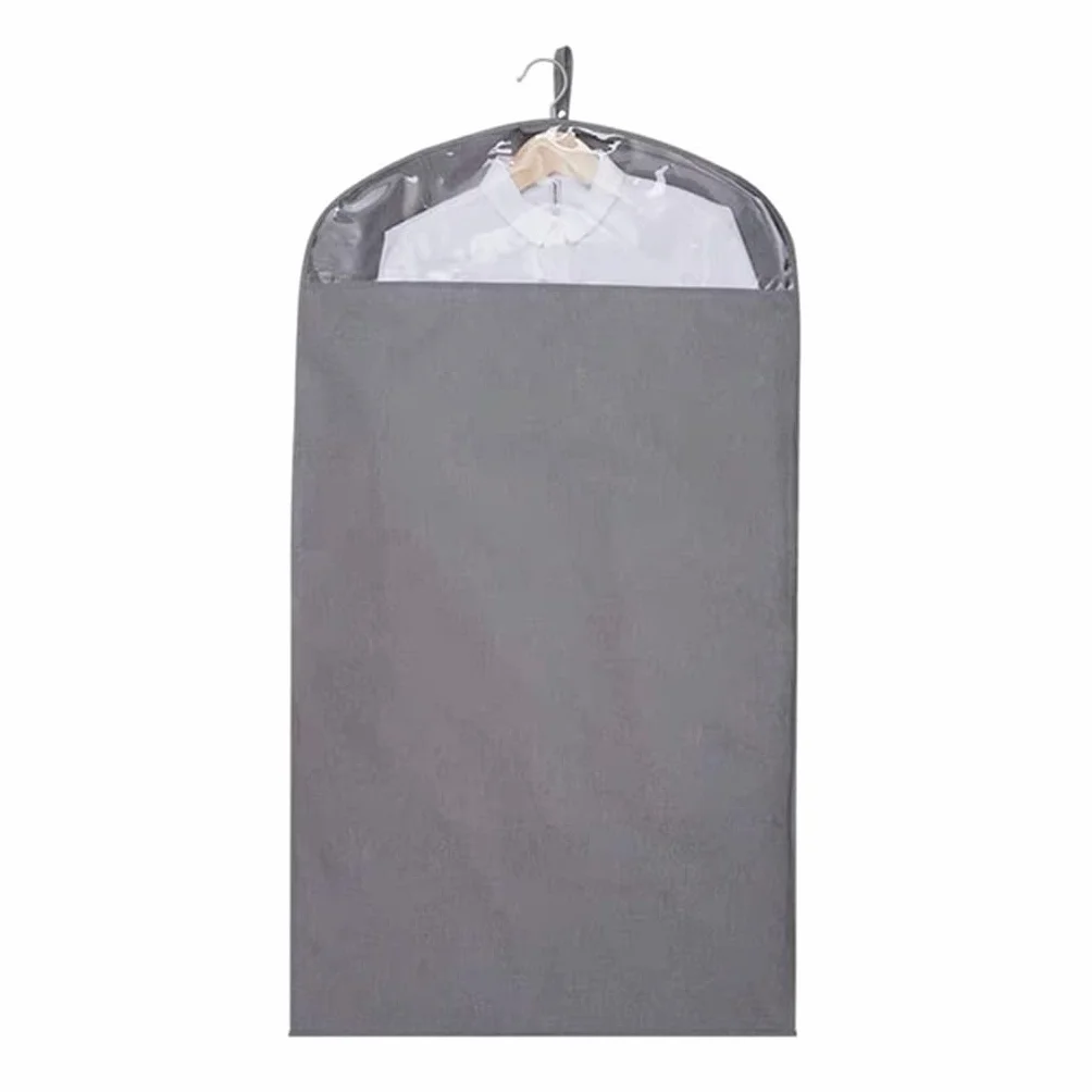 Funda para ropa Bolsa para el polvo Bolsa para ropa Protector Abrigo Vestido Traje Funda para guardarropa Colgando Almacenamiento de ropa (Color : Light grey, Size : 58x128cm) (Light Grey 58x108cm)