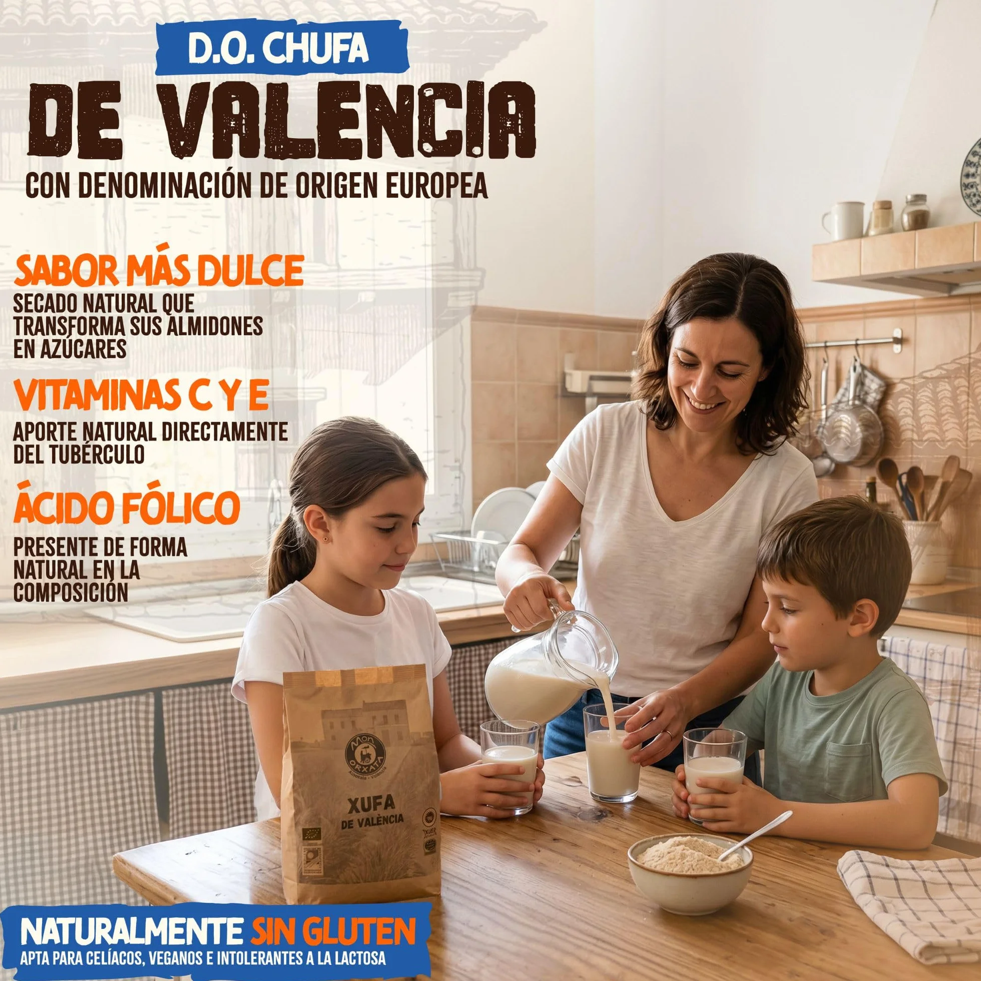 Harina de Chufa Valencia 1 kg Denominación de Origen Món Orxata
