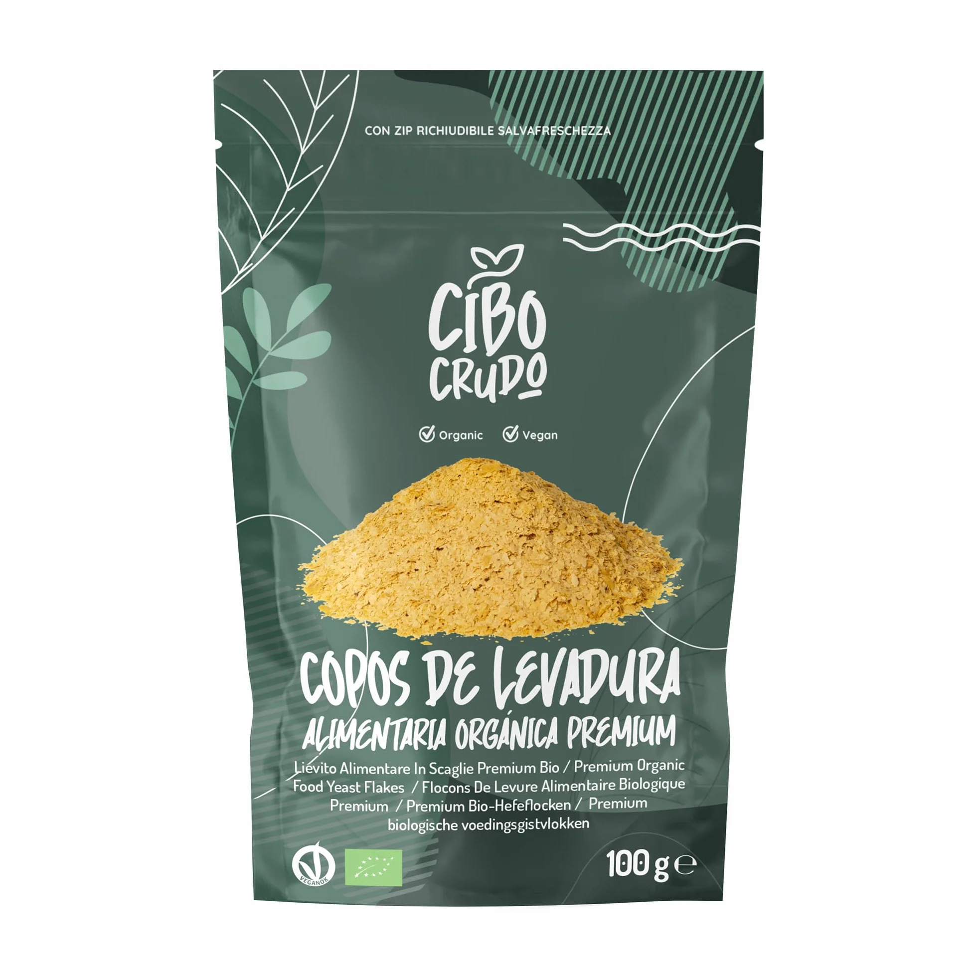 Levadura Nutricional Ecológica en Copos 100g Sin Gluten Lactosa Orgánica