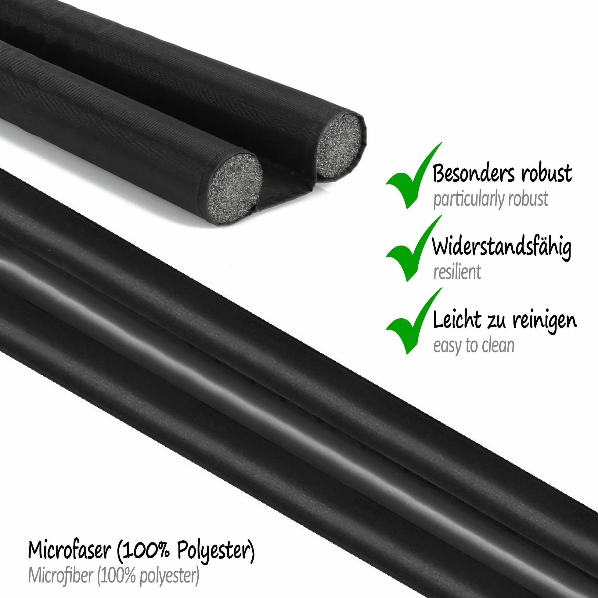 COM-FOUR® 3X Burletes para Puerta - Junta Inferior de la Puerta - Tope con Doble Junta - Protección contra Corrientes de Aire y Ruido - 86 cm (003 Piezas)