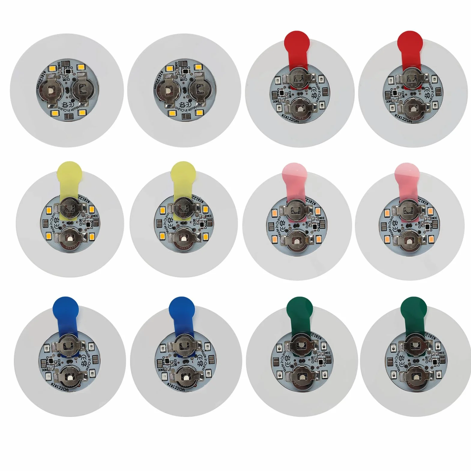 Pegatinas LED Luces Ambientales de 7 Colores, 6 cm Posavasos con 3 Modos, Luminosas Autoadhesivas para Bar, Fiesta, Cerveza, Té, Café