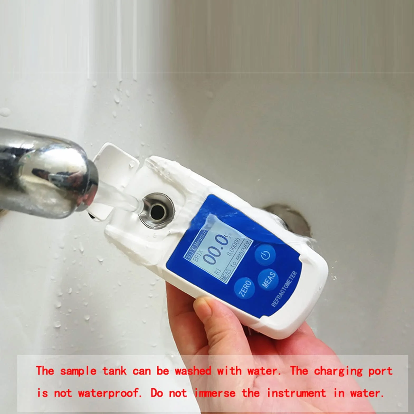 Refractómetro digital Brix de alta precisión, contador de azúcar de calibración automática con pantalla de retroiluminación para Homebrew Wine Making Juice Honey Testing