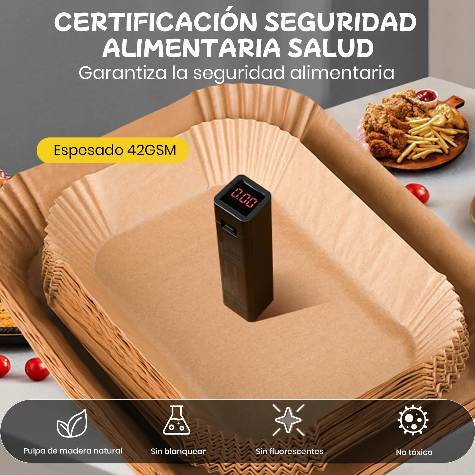 300 Piezas Papel Freidora Aire para Ninja Foodi Flexdrawer 10,4L,Papel Para Freidora de Aire Dual Zone,Accesorios para Airfryer Ninja AF500EU AF500EUCP,Cosori Dual Blaze TwinFry 10L,Cecotec 9L 10L 11L