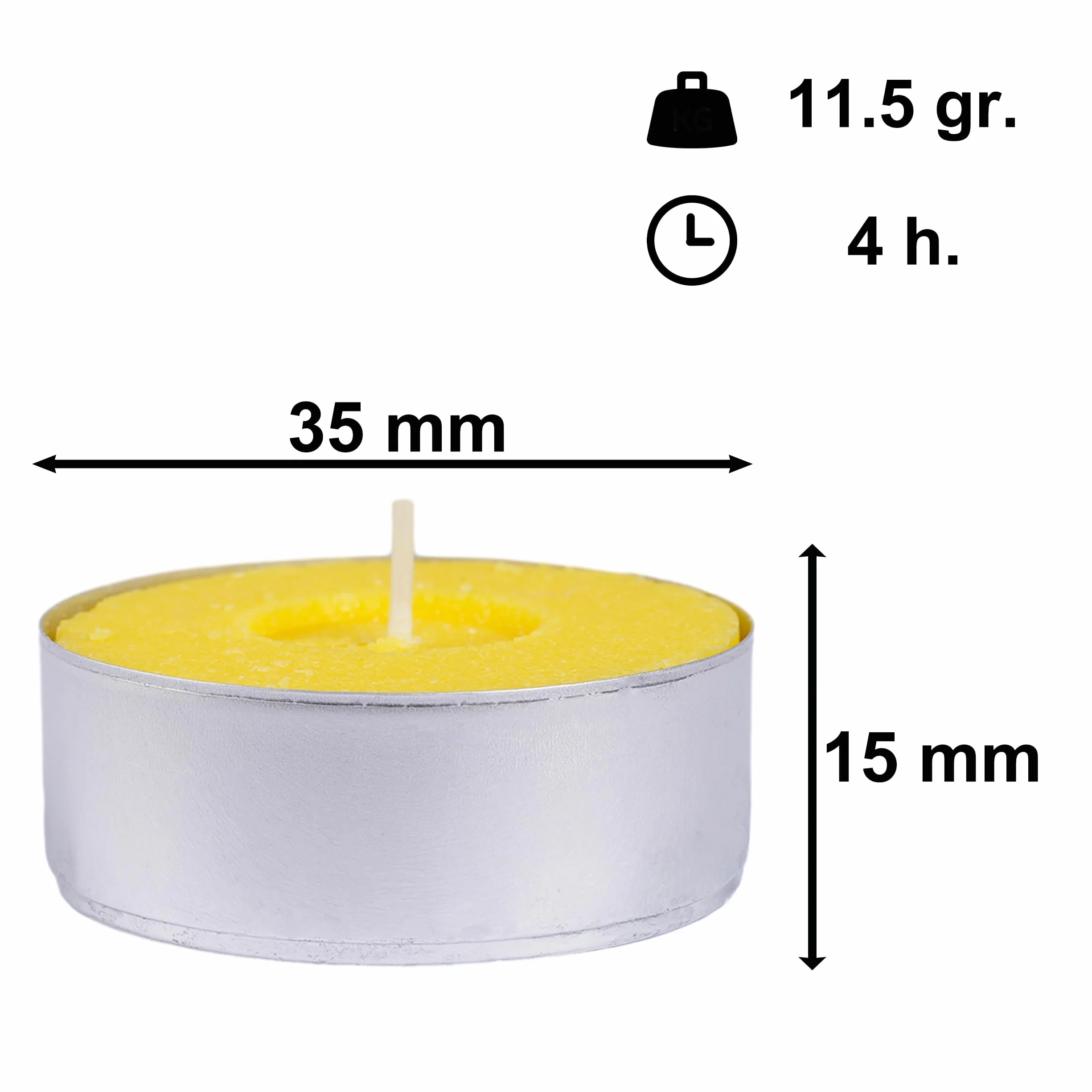 H HANSEL HOME Velas de Té Citronela Antimosquitos Pack 30 Tealights 4 Horas