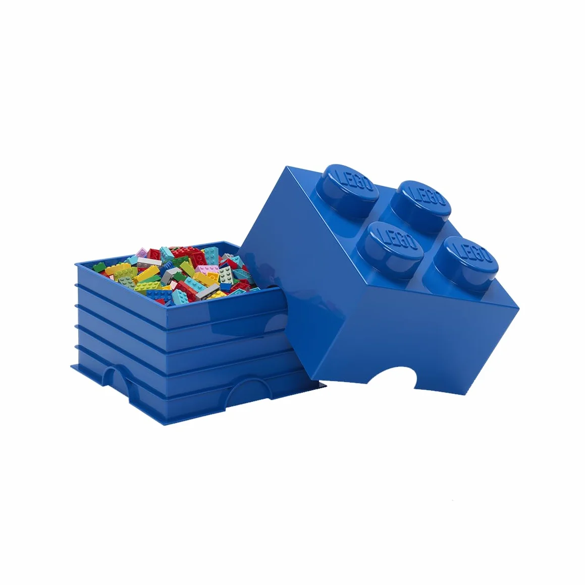 Plast Team 4003 - Caja en forma de bloque de lego 4, color azul [importado de Alemania]