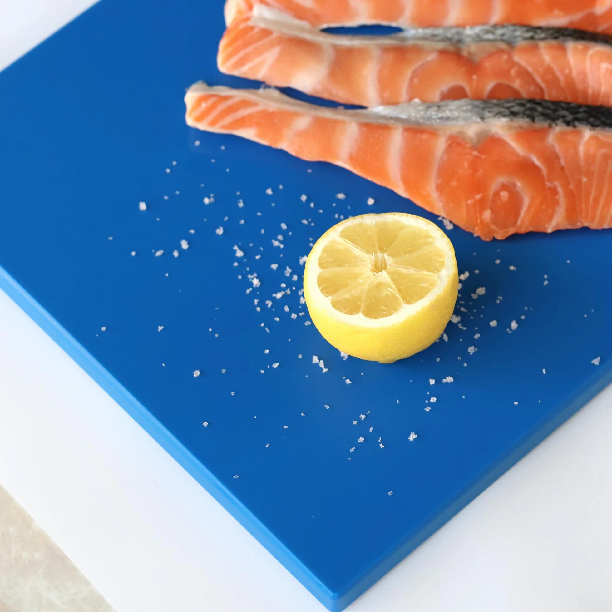 CHEFZOCO Tabla de corte profesional 40 x 30 x 1.5 cm Antibacteriana Polietileno Azul