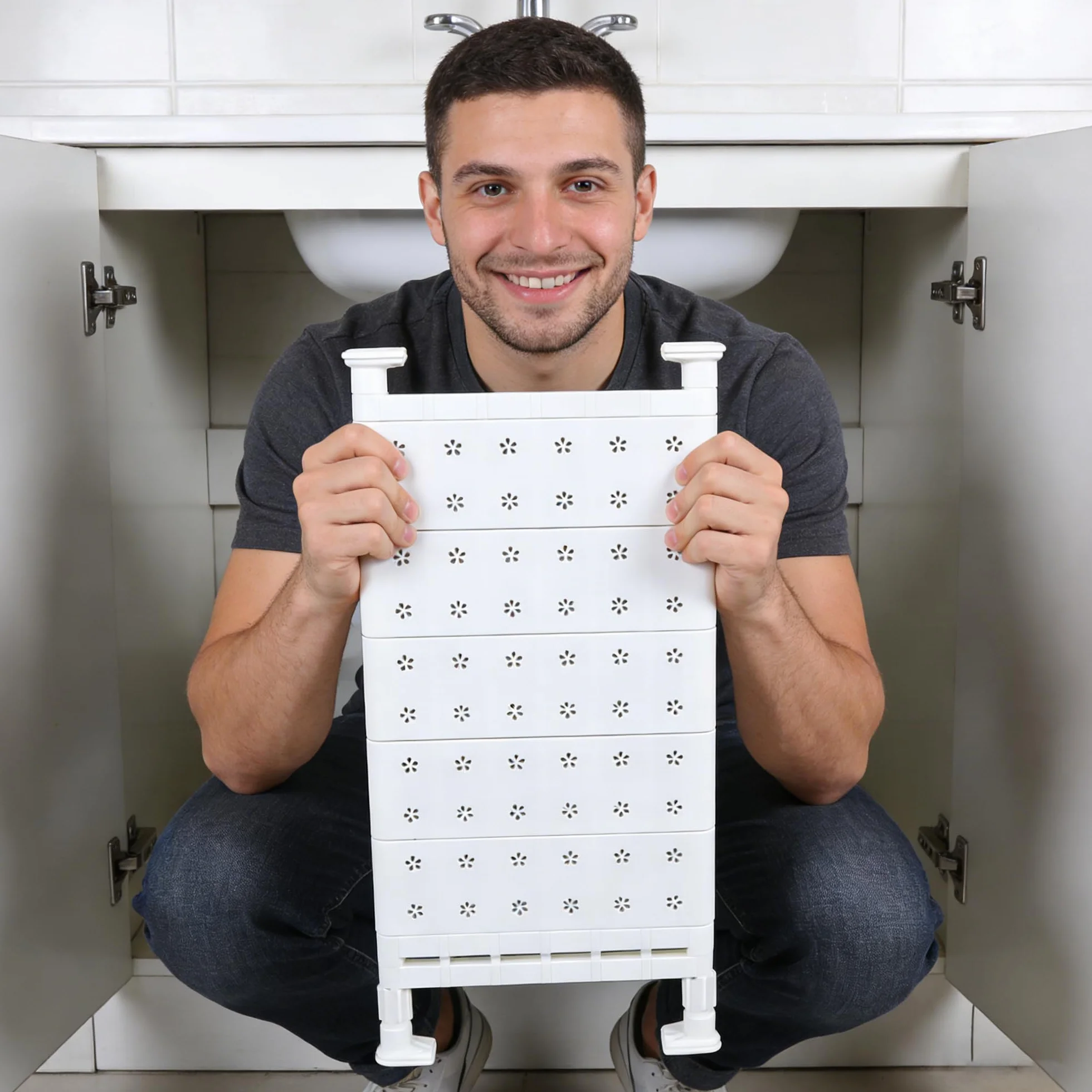 SUQ 2PCS Estantes Ajustables, Extensible Armarios Telescópicos Separador, Compartimento de Estante en Rack de Almacenamiento, para Armario, Cocina, Baño, Refrigerador, Bricolaje (24cm38-60 cm)