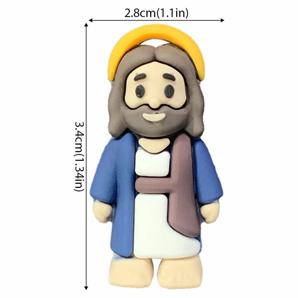 Mini figuras de Jesús a granel, estatuas de TinyJesus para huevos de Pascua, muñeca religiosa de bolsillo