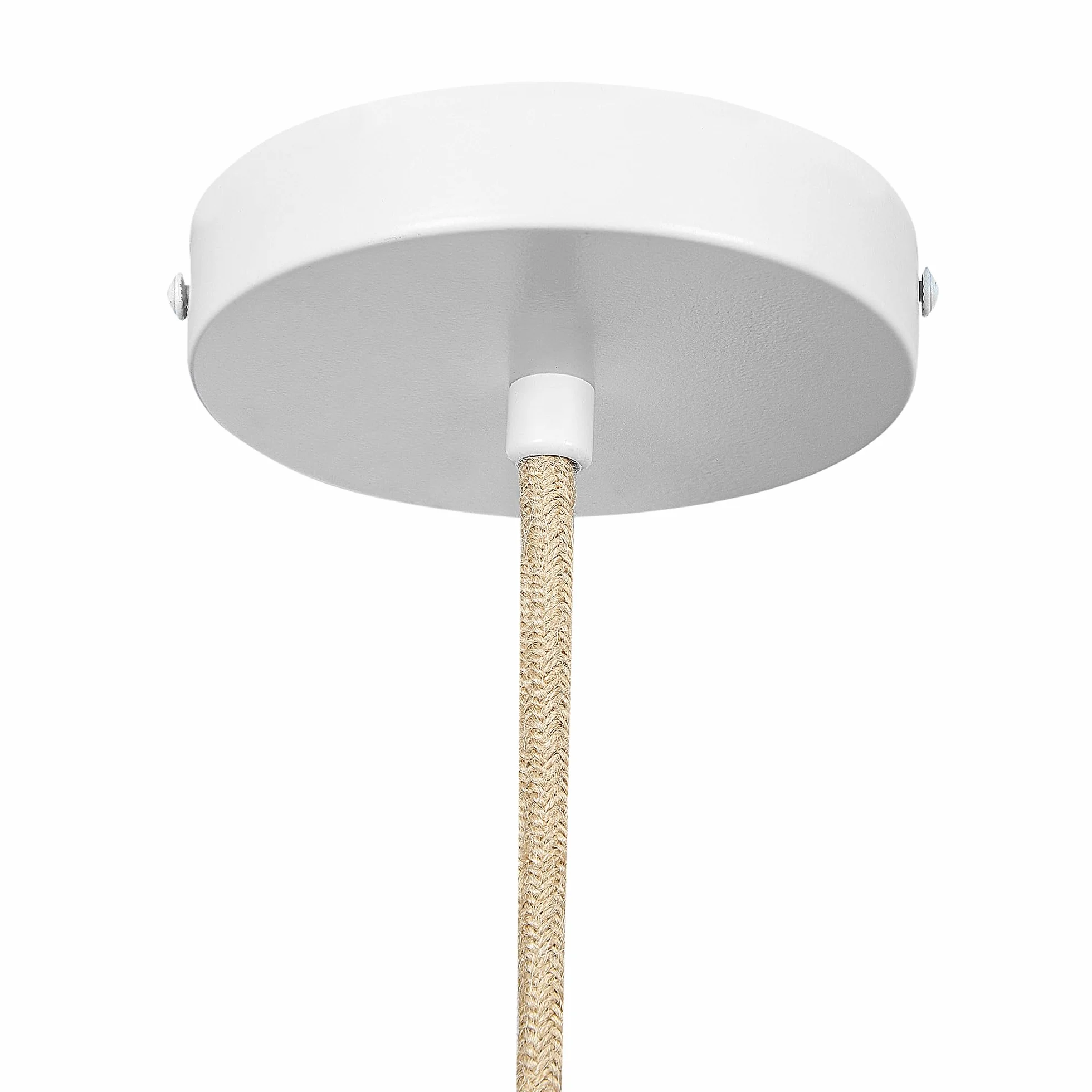 Beliani Lámpara de techo de poliéster ratán algodón natural beige167 cm Luyano