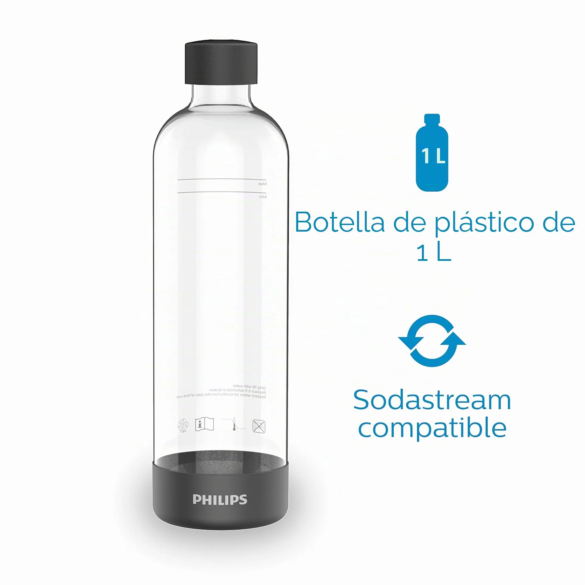 Philips ADD4901BK/10 Máquina para hacer refrescos Negro