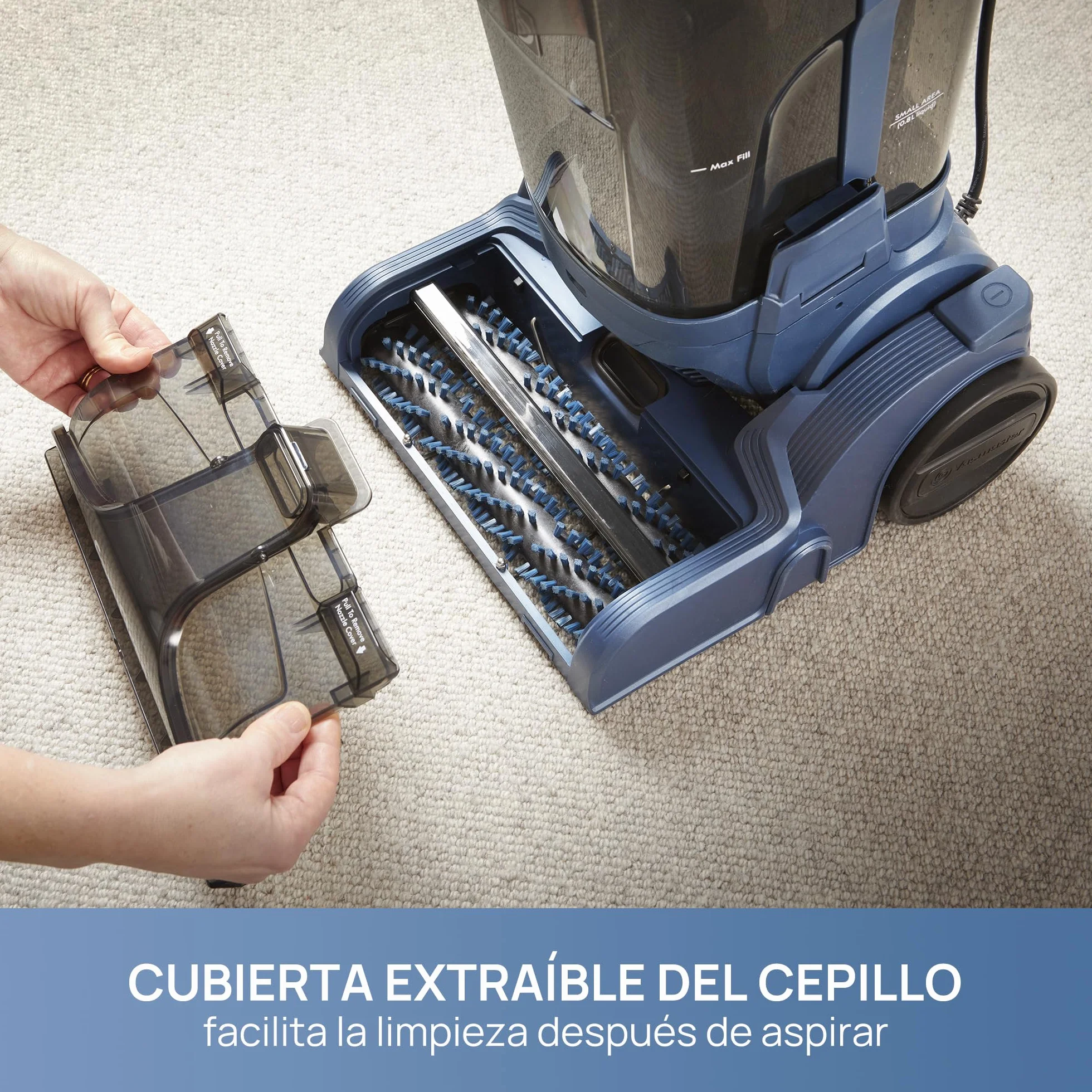 Vacmaster Limpiador de alfombras con doble rodillo de cepillo 17kpa, gran superficie de limpieza – ideal para alfombras, escaleras, tapicería y pelo de mascotas | Secado rápido, dep