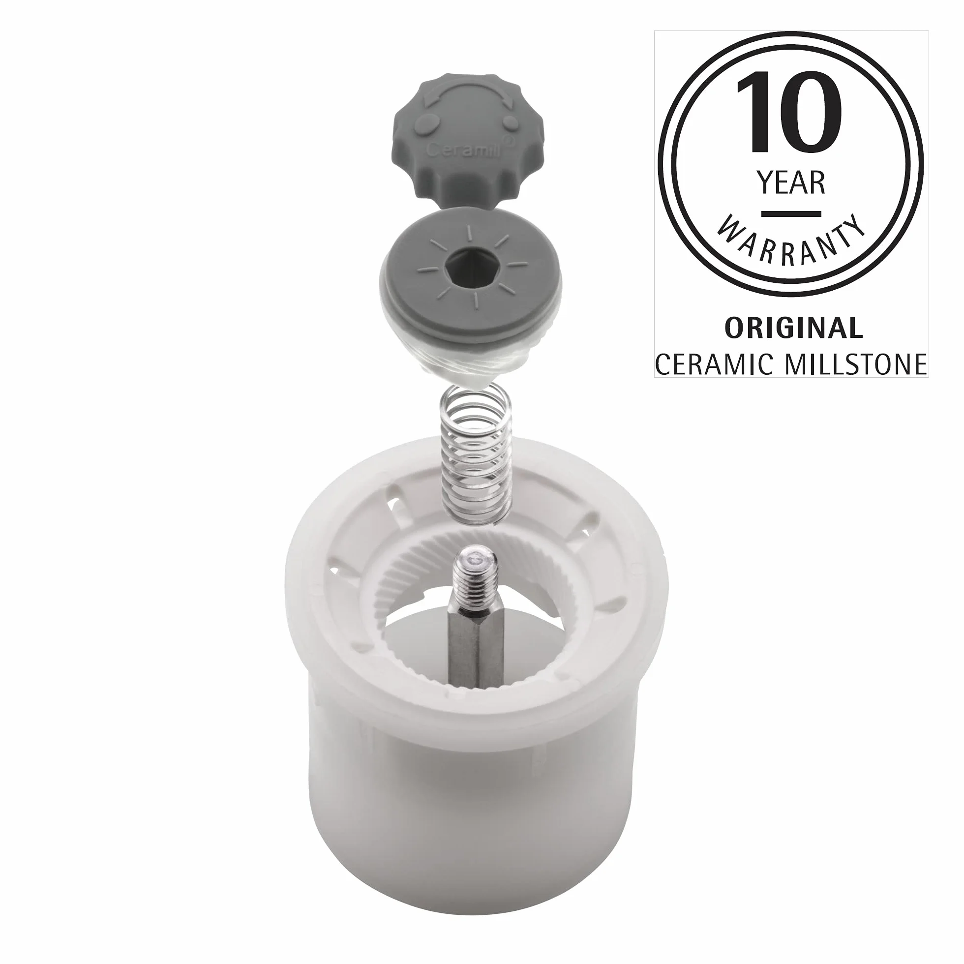 WMF Ceramill Natura Juego 2 Molinillos Sal Pimienta Madera 13,8 cm Ø 6 cm Cerámica