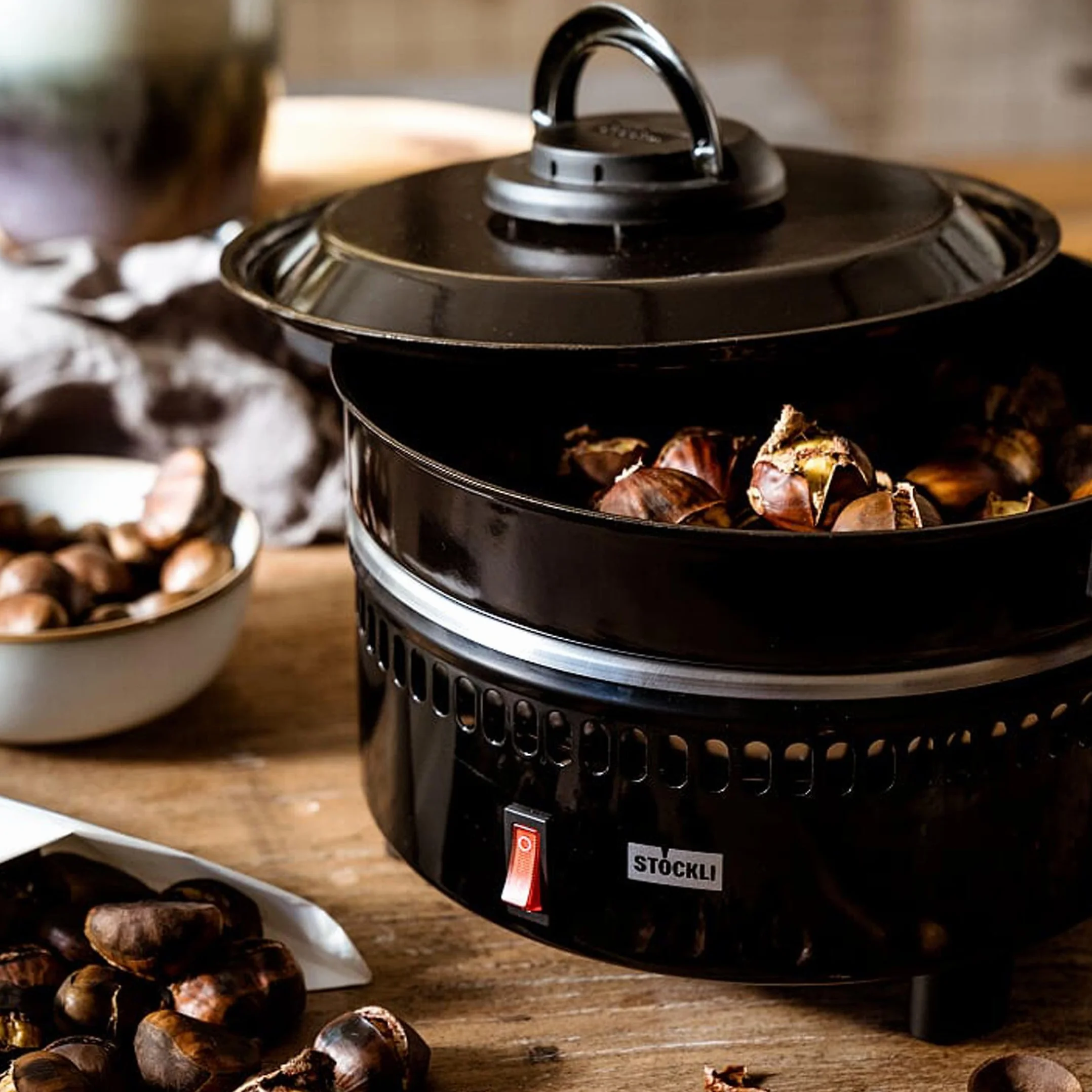 Stöckli Horno de Marroni, placa para crepes y parrilla de mesa