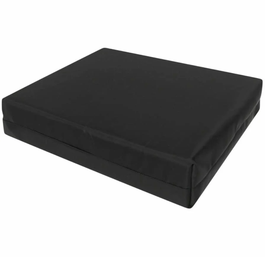 Espuma viscoelástica de alivio de presión profunda, almohadilla de asiento, cojín para silla de ruedas, funda impermeable (negro, 16 x 18 x 4 pulgadas)