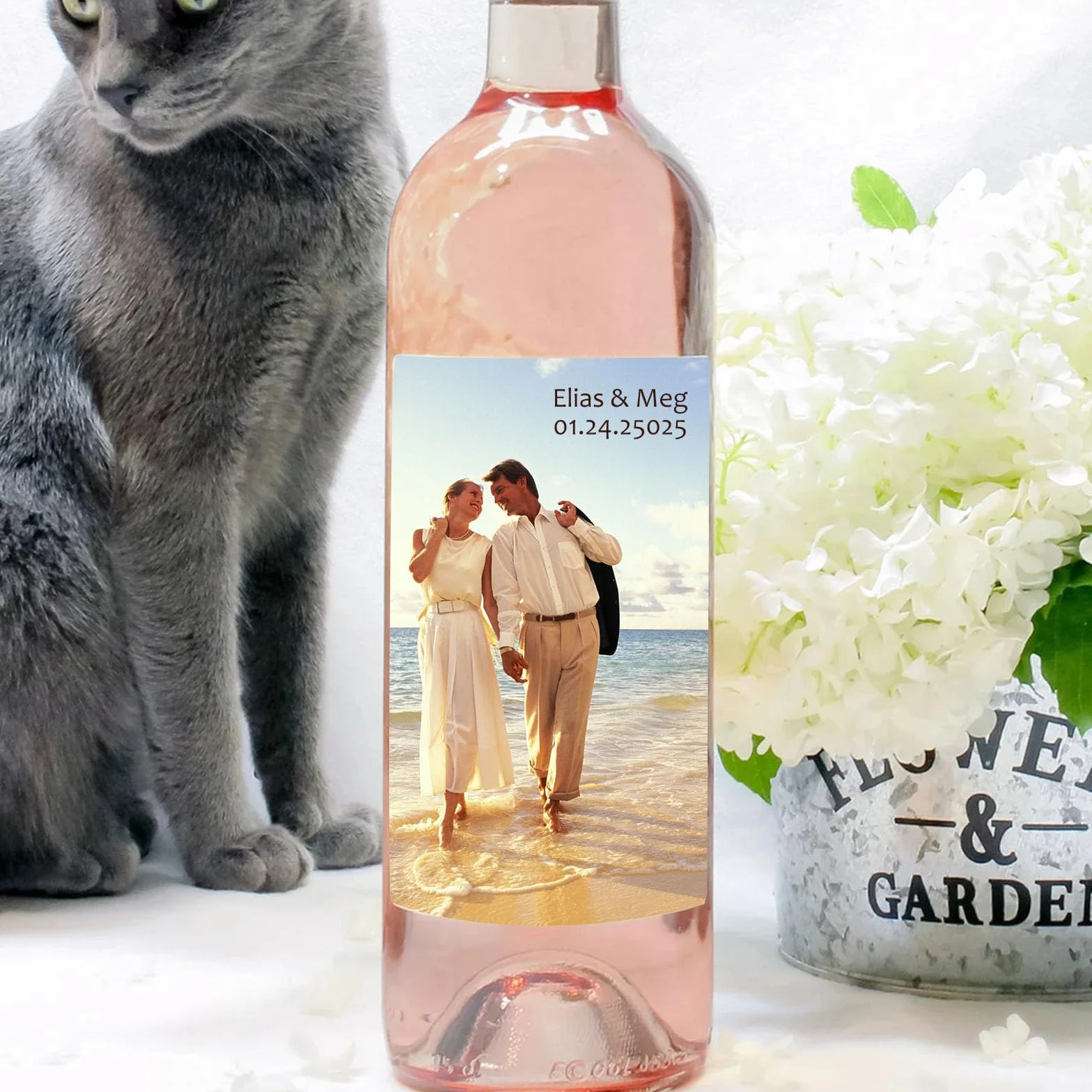 Etiquetas fotográficas personalizadas para botellas de vino Etiquetas para vino personalizadas para botellas Personalizadas Compromiso Boda Fiesta de Cumpleaños
