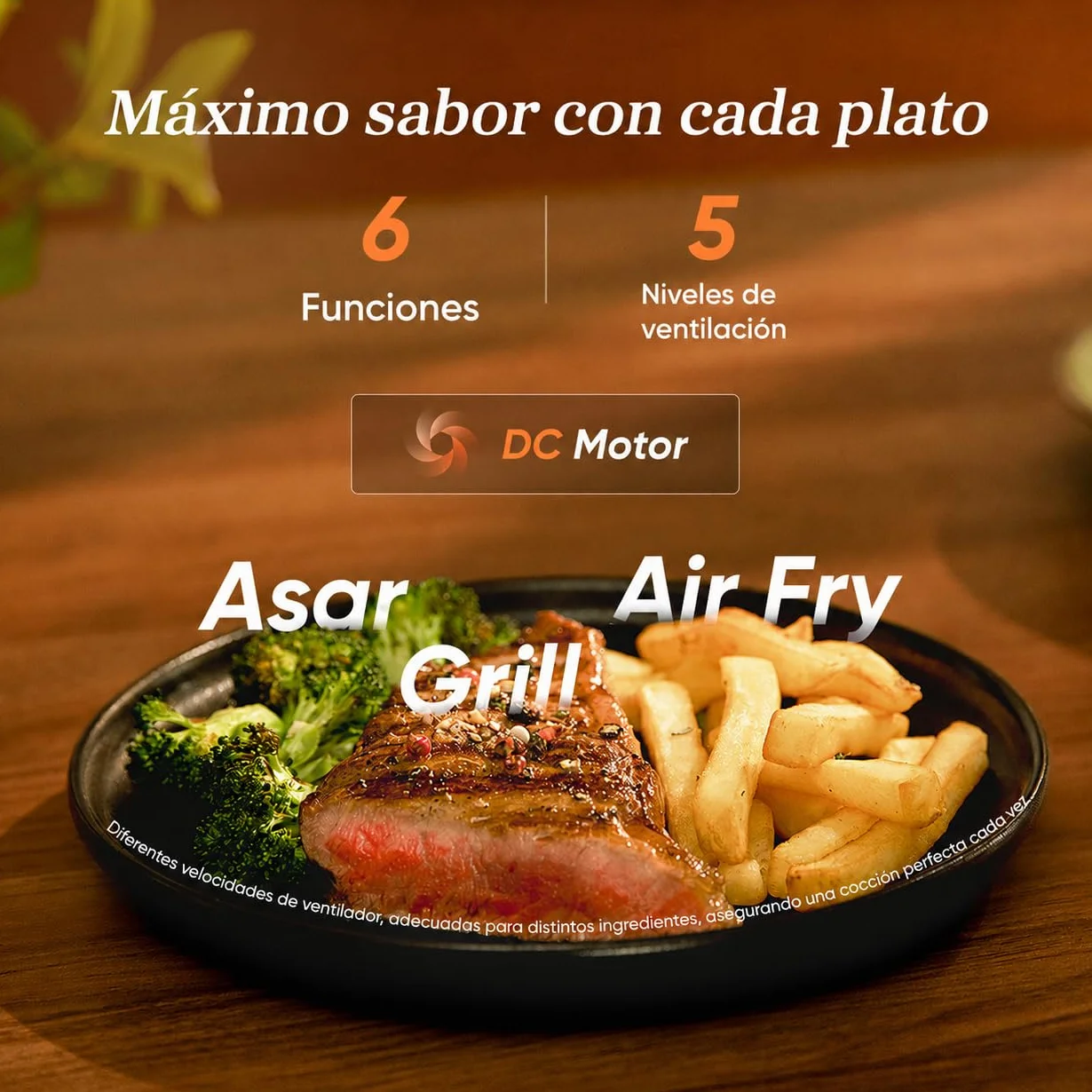 Cosori Freidora de Aire Turbo Tower Grande 10.8L Doble Cesta Vertical Turbo Blaze 6 en 1 2630W