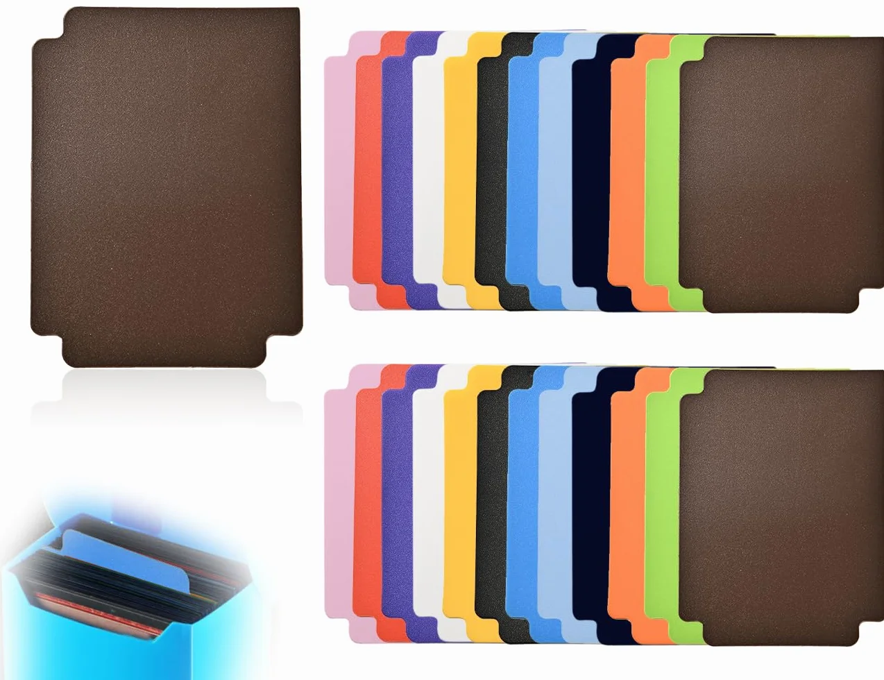 24 piezas divisores de tarjetas,Divisores de tarjetas de tamaño estándar,divisores de tarjetas de plástico,divisores de tarjetas coleccionables,tarjetas divisorias(95 * 70 mm,12 colores)
