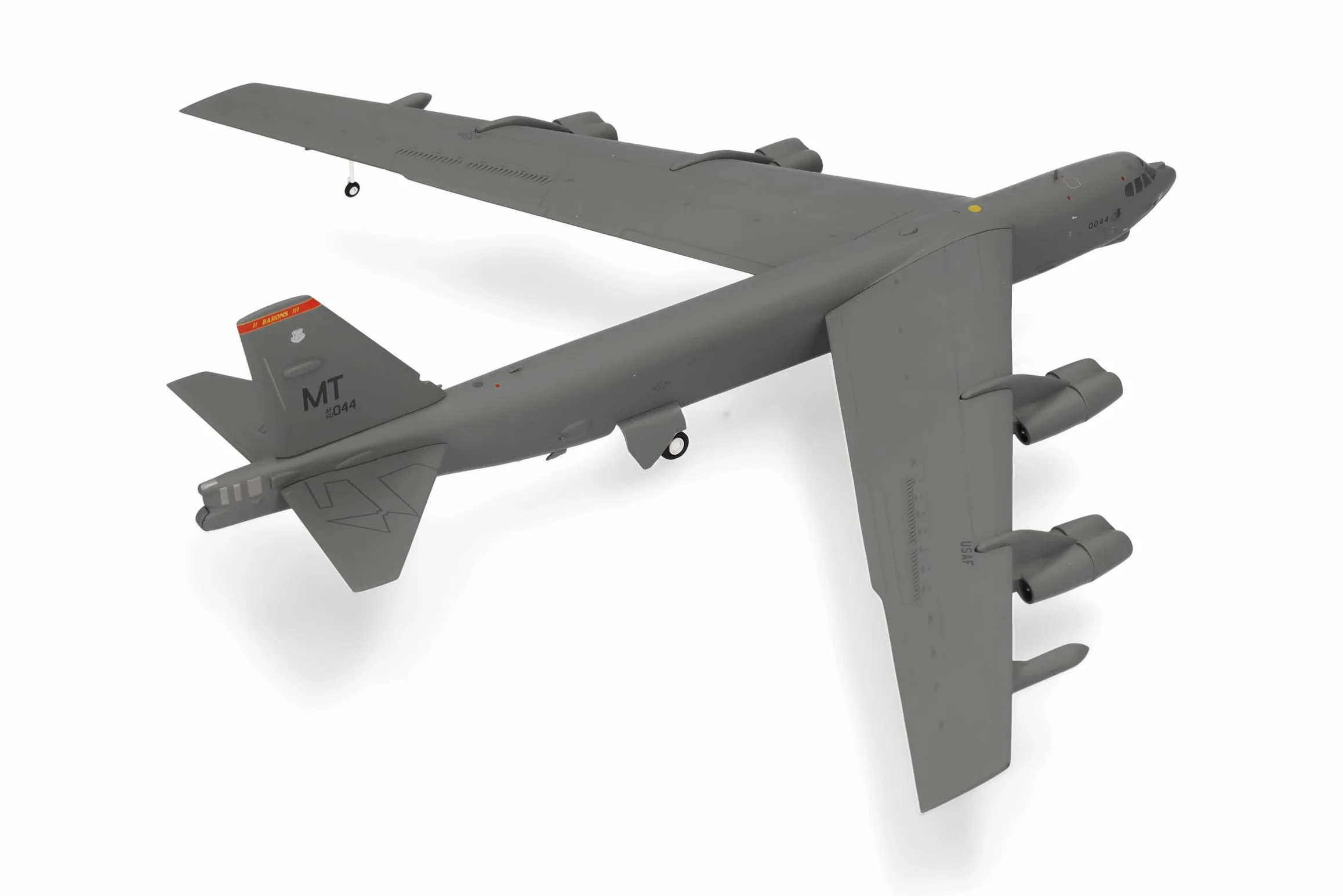 Herpa Miniatura del avión USAF Boeing B-52H Stratofortress 23rd BS Barons, Escala 1/200, Military,Modelo prefabricado, maqueta de colleción, modelismo, Avion sin Soporte, Figura Metal
