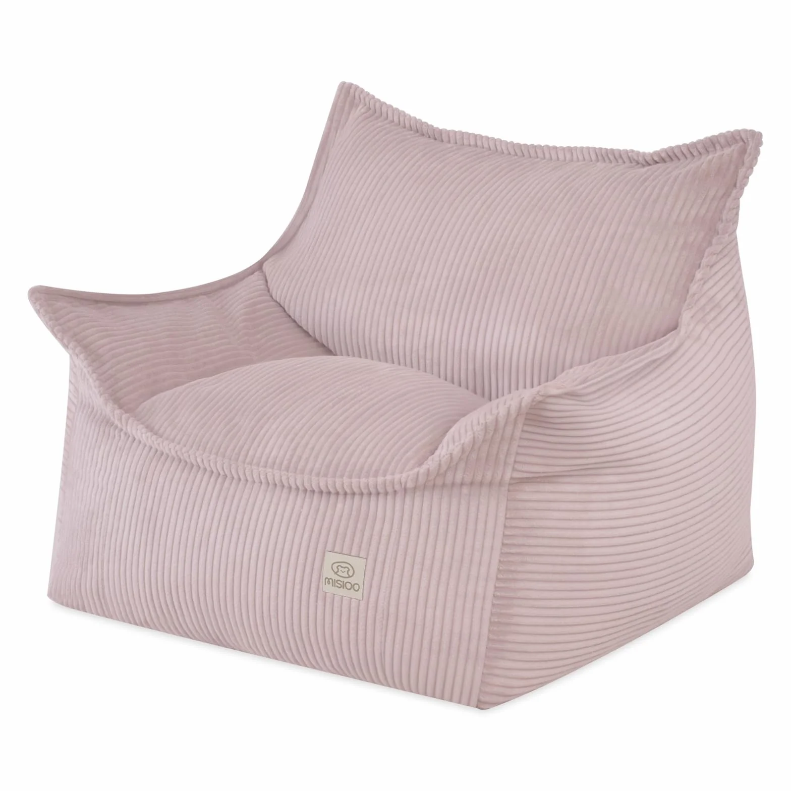 MISIOO Roya Cord - Sillón infantil para habitación de los niños, puf suave, sillón de suelo, de pana premium, Öko-Tex, 80 x 73 x 58 cm
