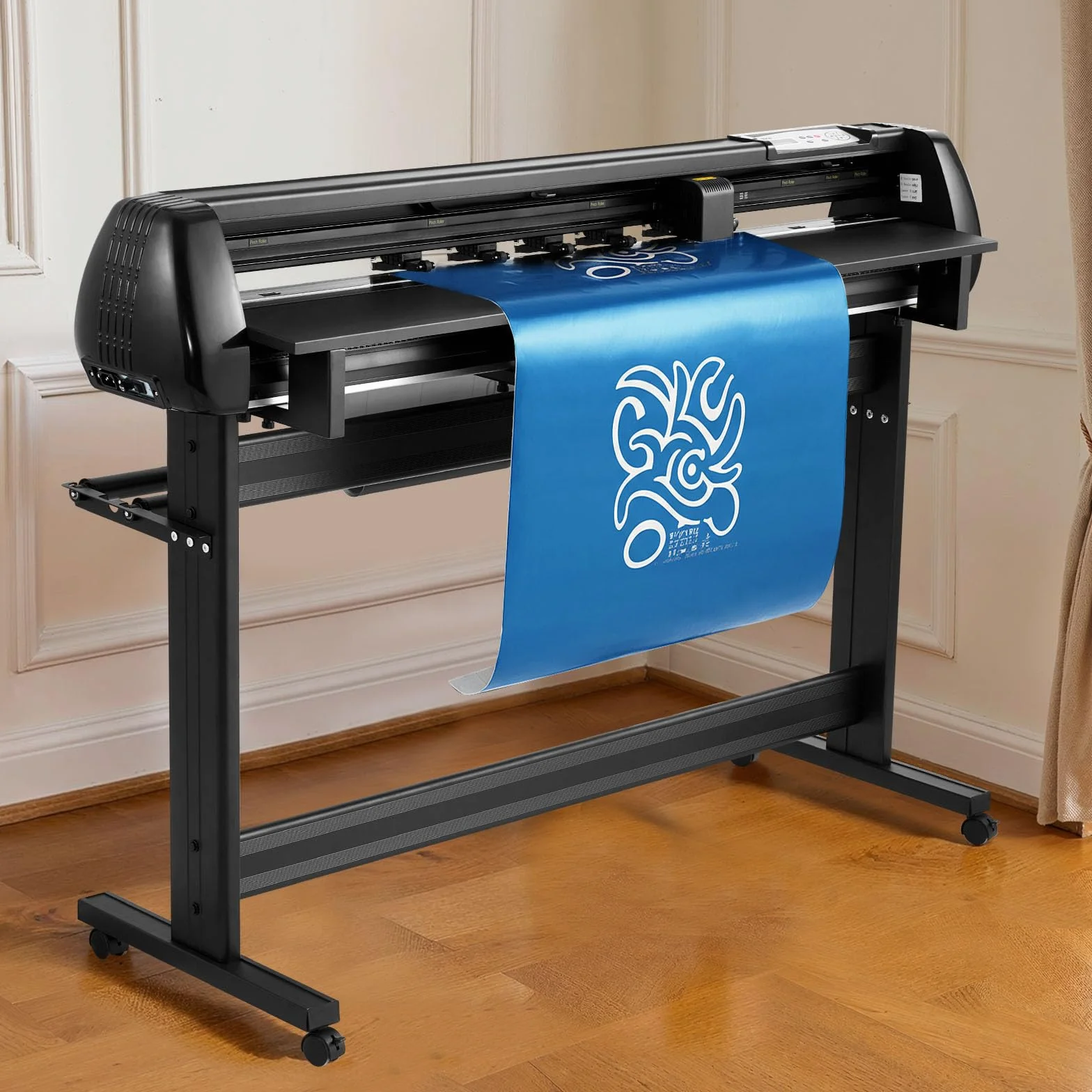 VEVOR Máquina de Corte de Vinilo, con Ancho de Alimentación Máximo de 135 cm, Cuchillas Dobles y Pantalla LED, Windows + Mac, de Plástico ABS y Aleación de Aluminio, 95 W, 1560 x 455 x 1050 mm