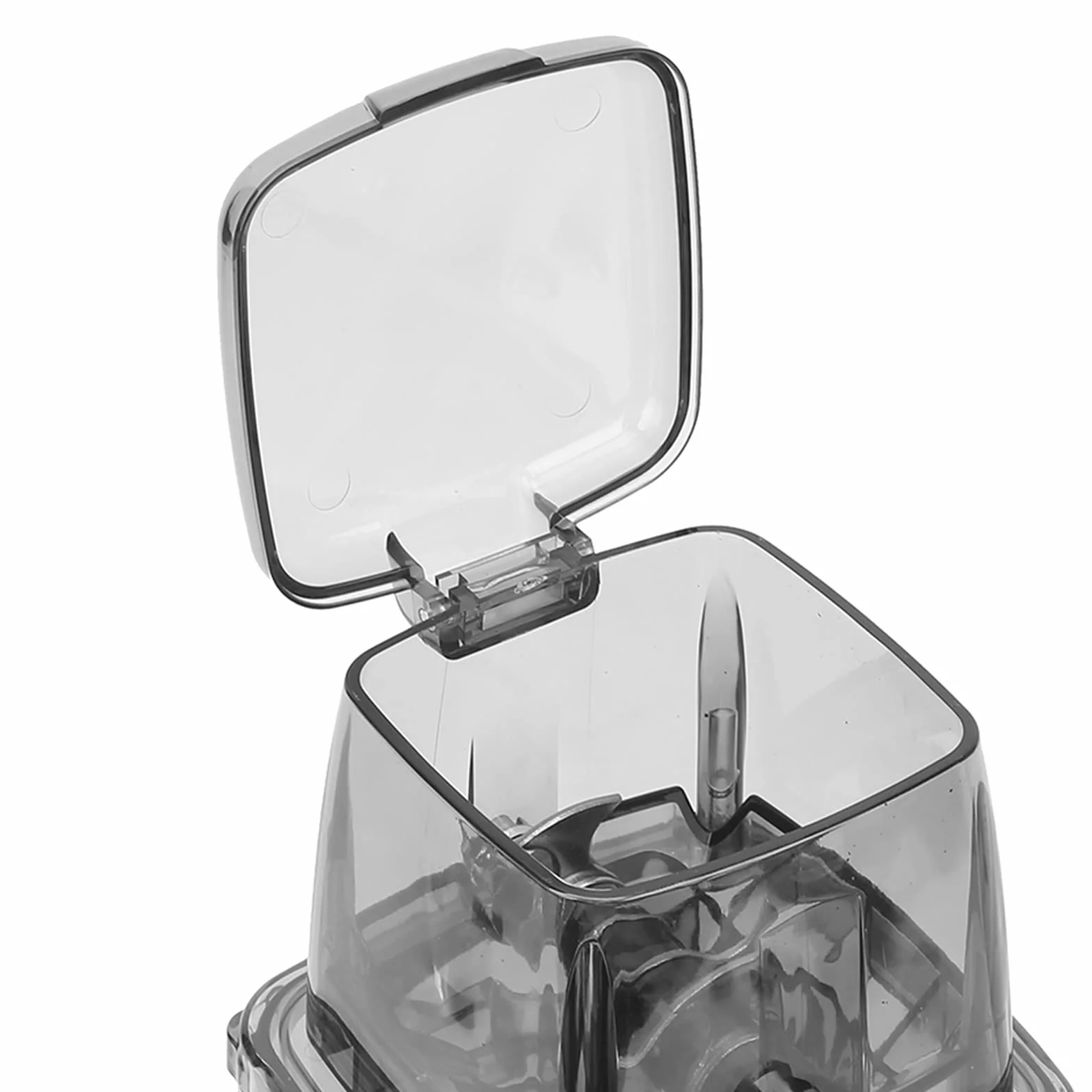 Trituradora de hielo con manivela de acero inoxidable transparente portátil
