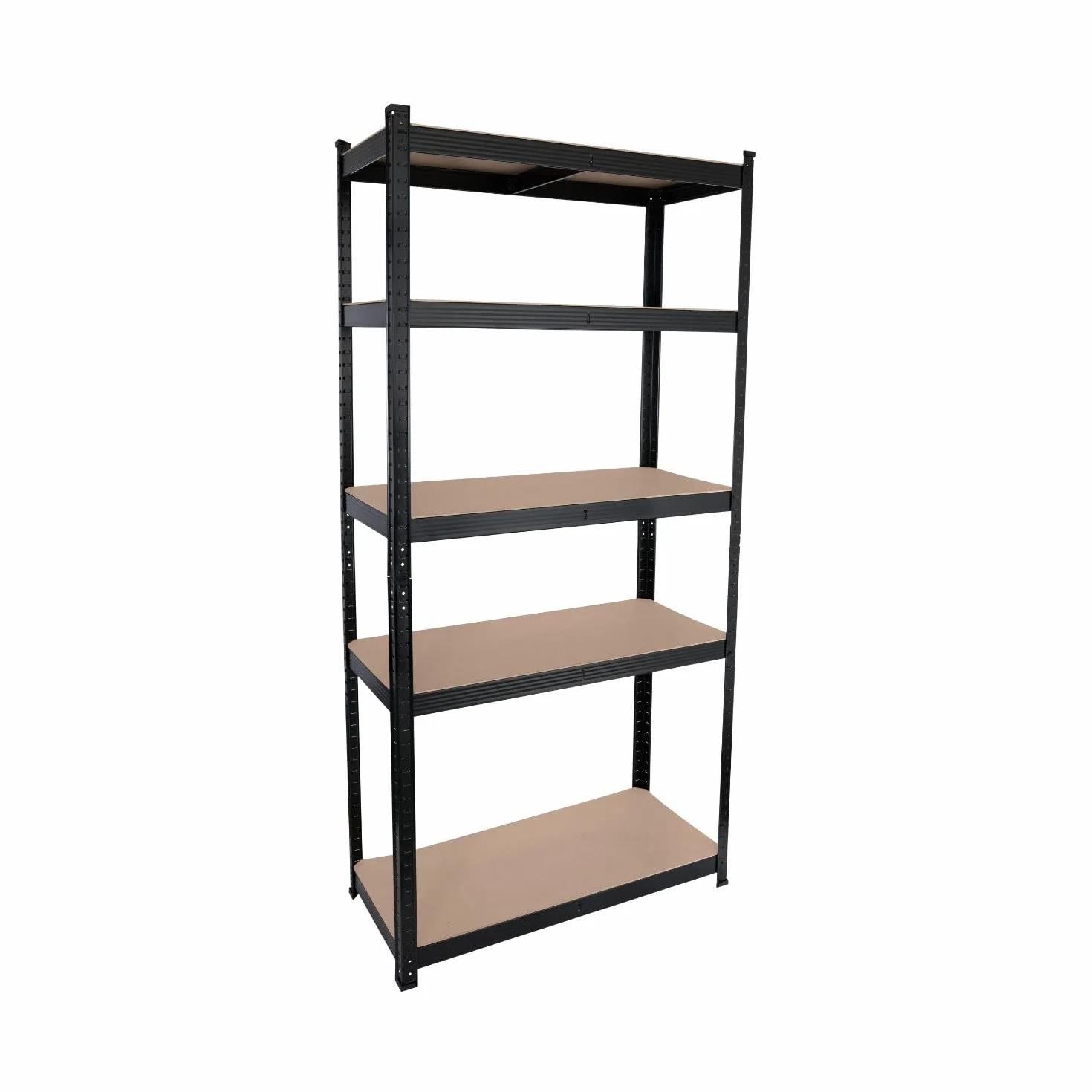 THINIA HOME Pack 2 Estanterías Modulares + 1 Estantería Esquinera, Acero MDF Antihumedad, 5 Baldas Ajustables, 875Kg