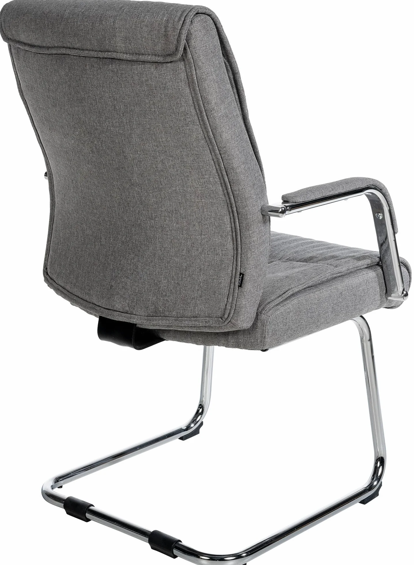 CLP Silla De Reuniones Estilo Cantilever Sievert Tapizada En Tela I Silla De Conferencias con Reposabrazos, Color:Gris Claro