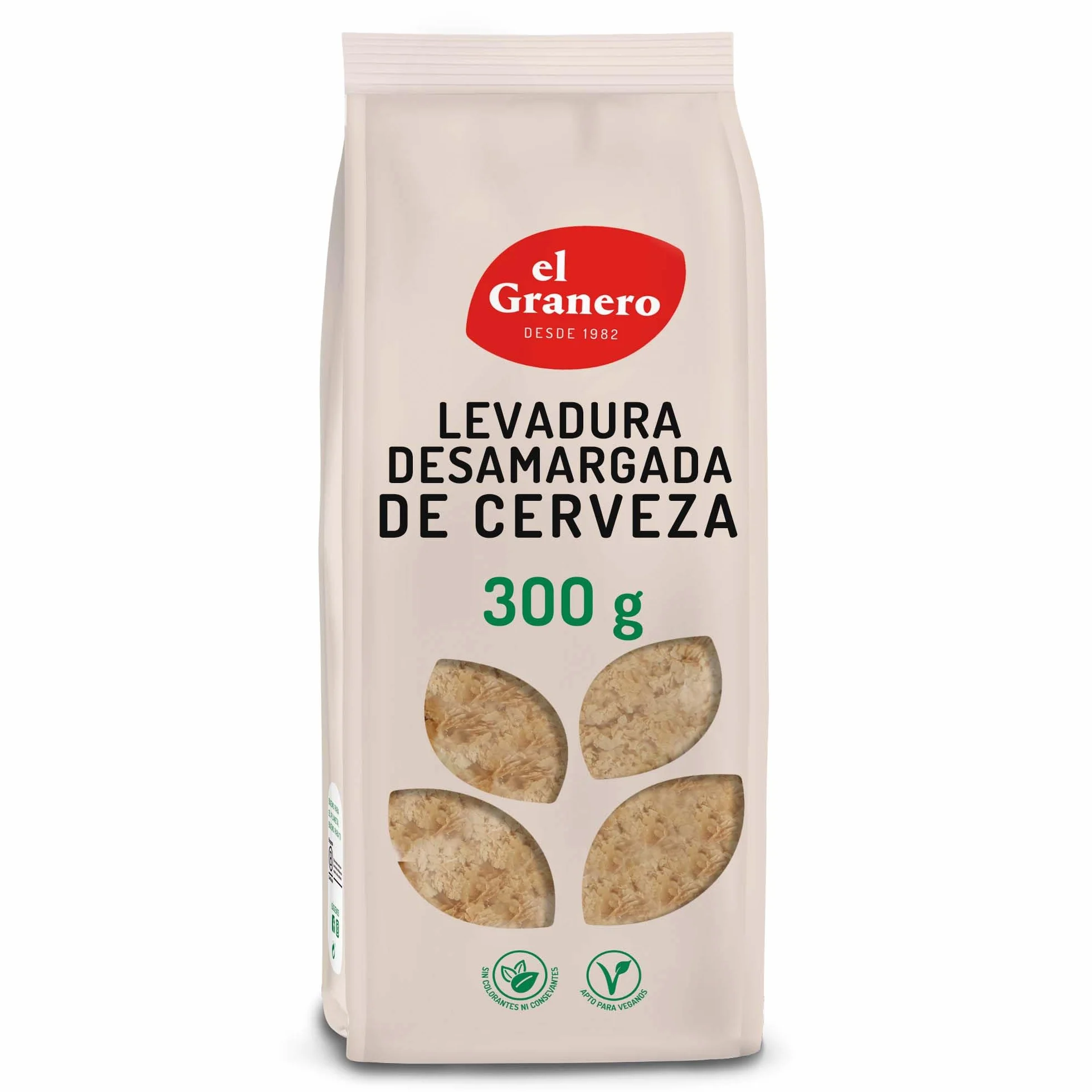 Levadura de Cerveza Desamargada El Granero Integral 300 g Vitaminas Minerales Aminoácidos Probiótica Vegana