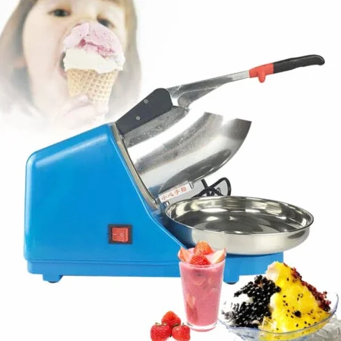 Picadora de Hielo Eléctrica 220V 300W Trituradora Profesional para Batidos de Cócteles y Bebidas