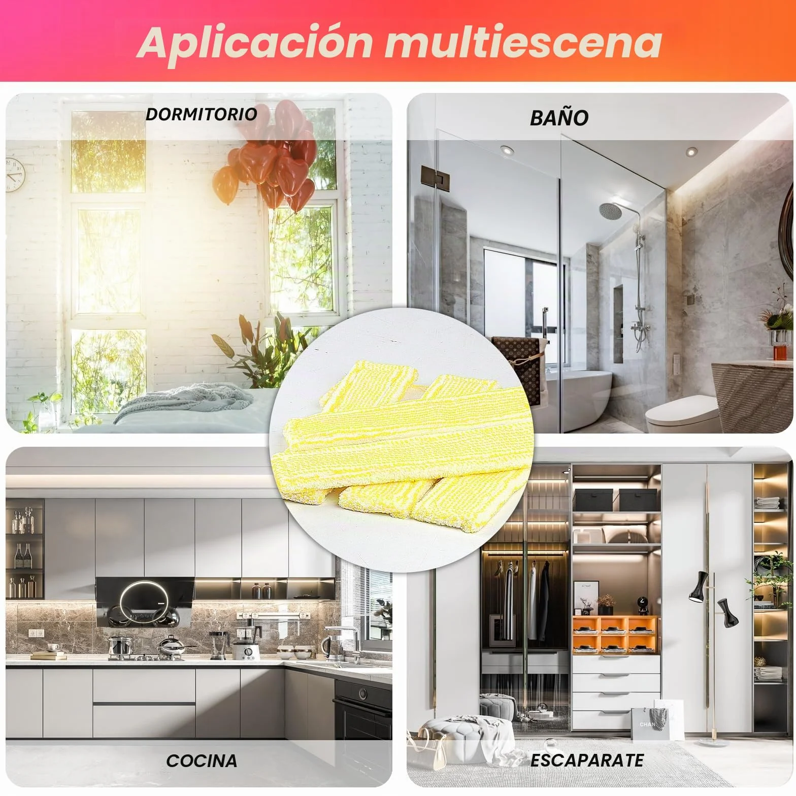 6 Pcs Almohadillas de Limpieza Compatibles con Kärcher Cabezales para Limpiacristales Kärcher, Almohadillas de Microfibra para Karcher WV2 WV5 WV6 Plus Premium Aspiradora de Ventanas