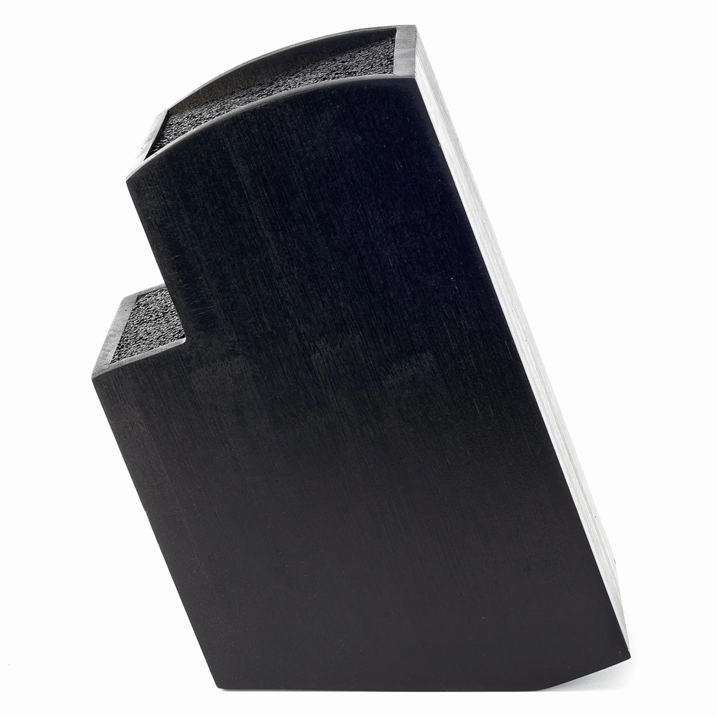 Hanseküche Bloque para cuchillos sin cuchillo, de madera (bambú negro, cuadrado oblicuo)