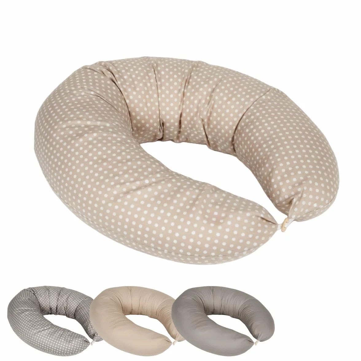 Monsieur Bébé – Cojín de Embarazo, Maternidad y Lactancia desenfundable – 100% algodón – 170 cm