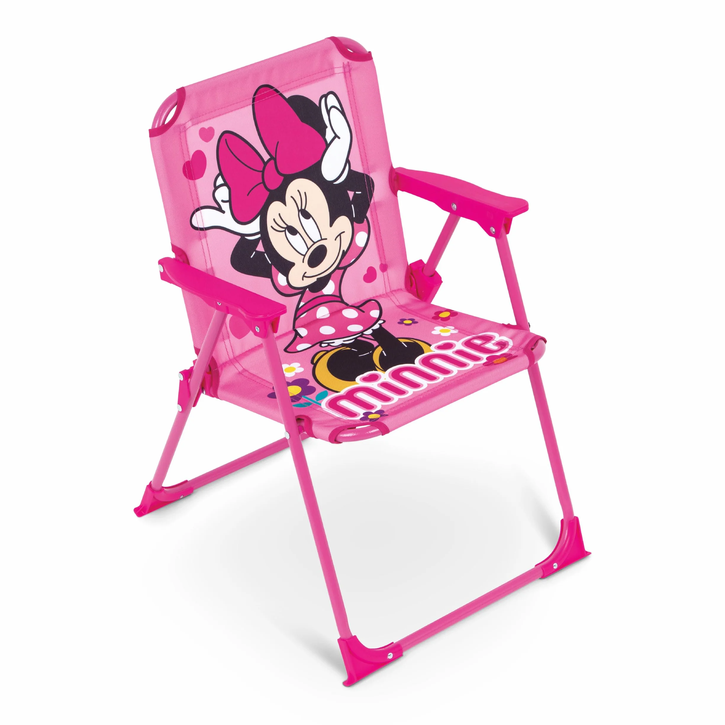 ARDITEX Silla Plegable Infantil Minnie Mouse Disney. Silla Exterior para Playa, Jardín y Terraza. Estructura Metálica, Apoyabrazos de Plástico y Asiento Lona 38 x 32 x 53 cm Rosa, WD16175