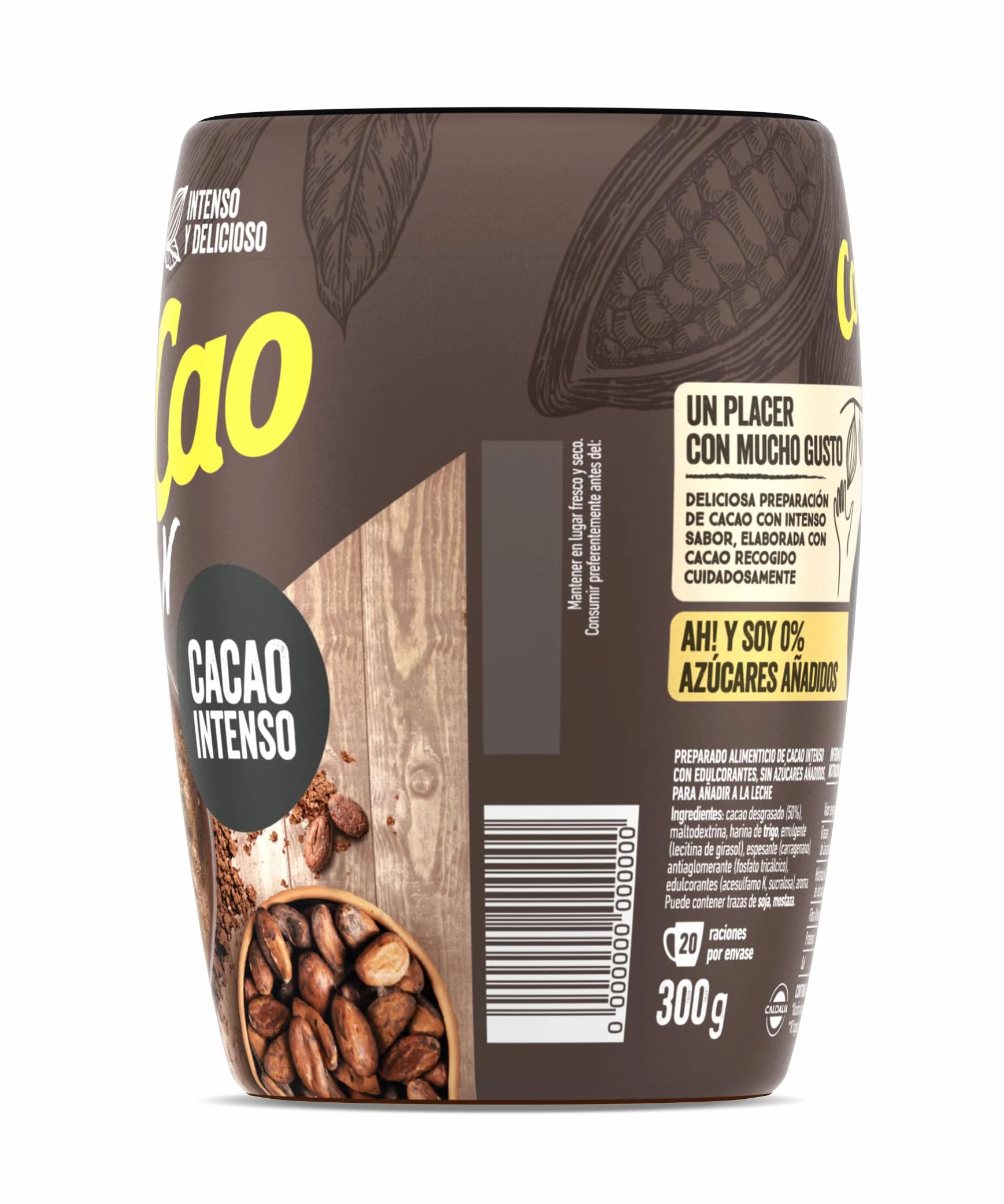 ColaCao Noir 0% Azúcares Añadidos, 300g